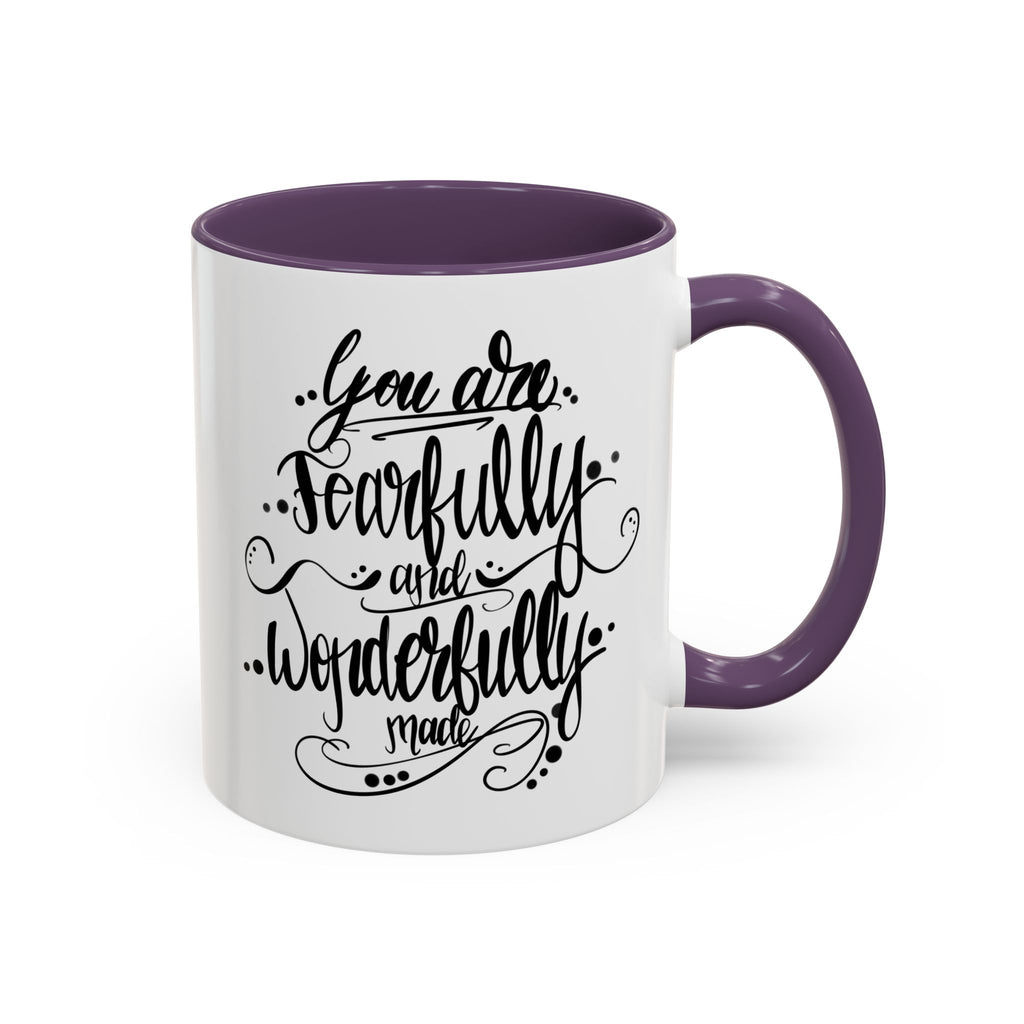 Inspirational Coffee Mug — "You Are Fearfully and Wonderfully Made" Accent Mug