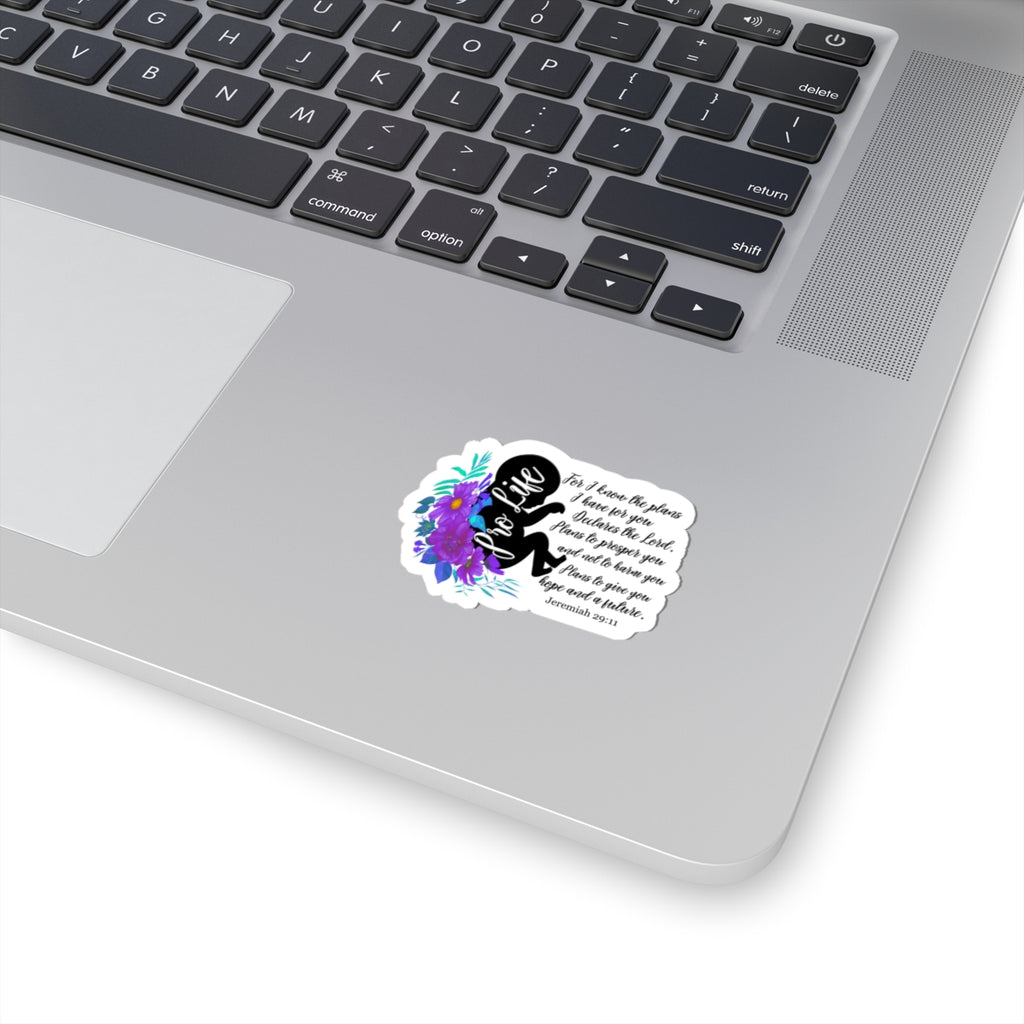 Pro-Life Bible Verse Jeremiah 29:11 Kiss-Cut Sticker