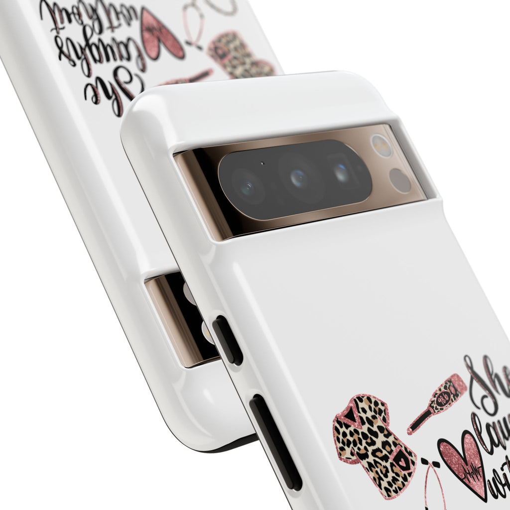 'She Laughs Without Fear' Proverbs 31 Scripture Nurse Tough Phone Case