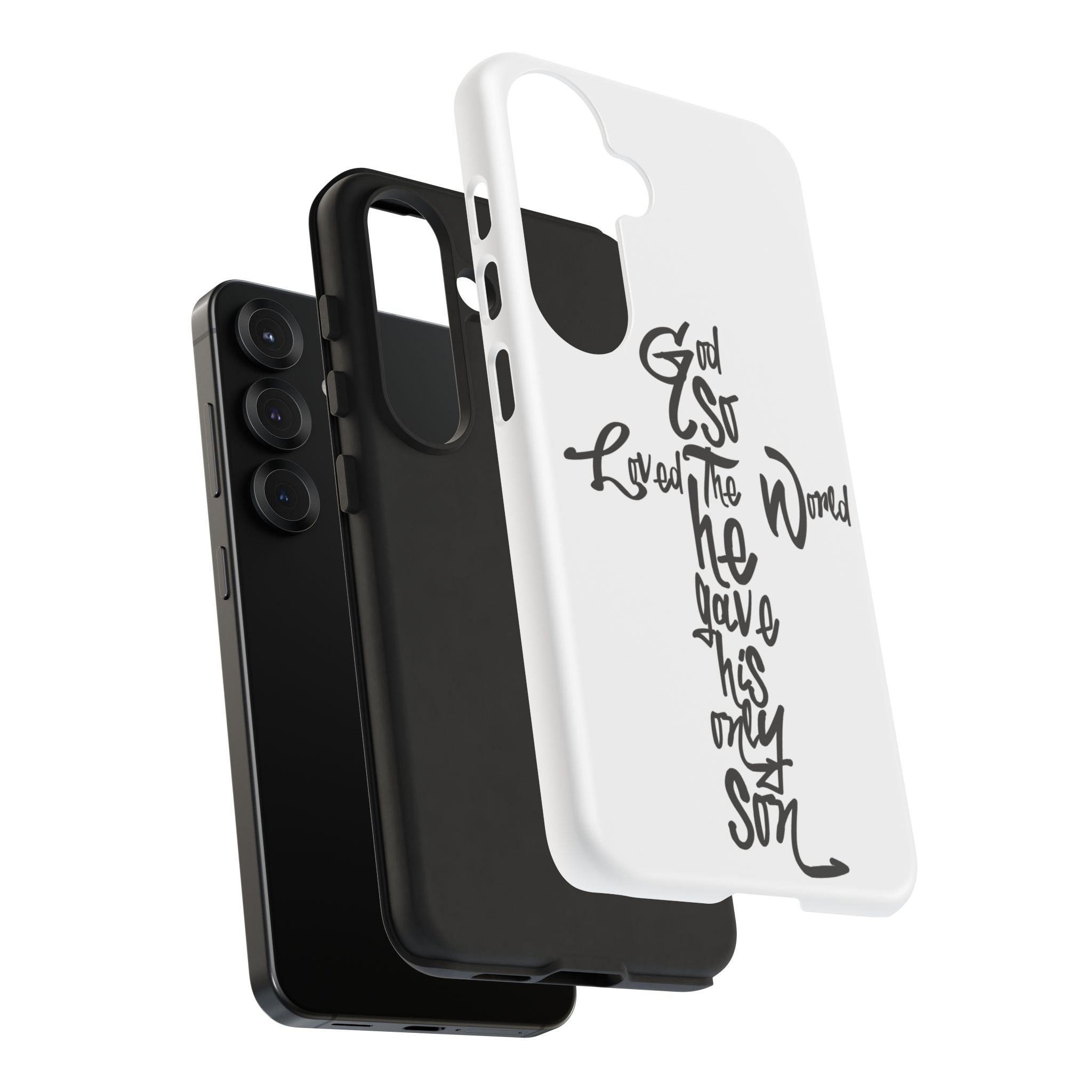 John 3:16 Bible Verse Christian Cross Phone Case — “God So Loved the World He Gave His Only Son”