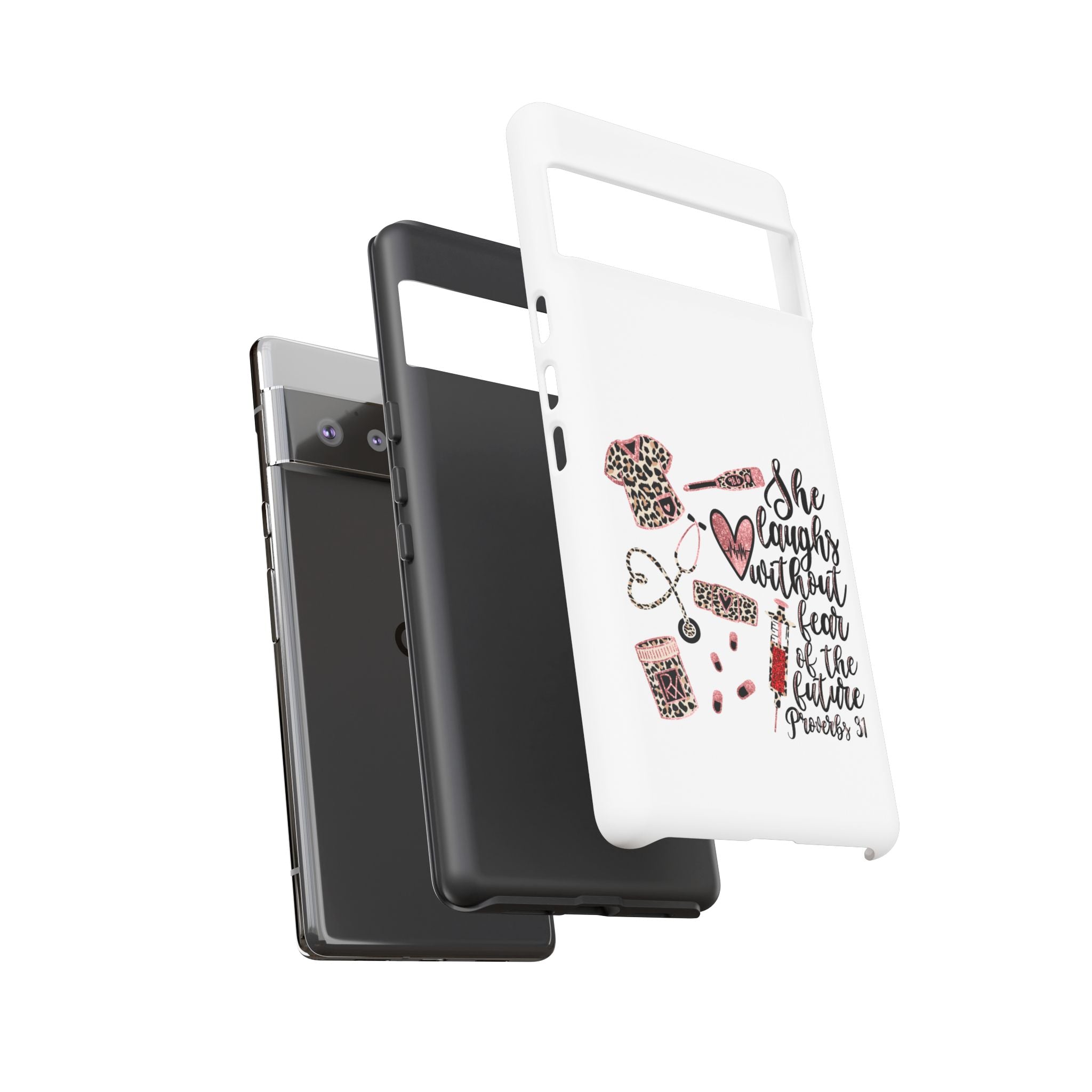 'She Laughs Without Fear' Proverbs 31 Scripture Nurse Tough Phone Case