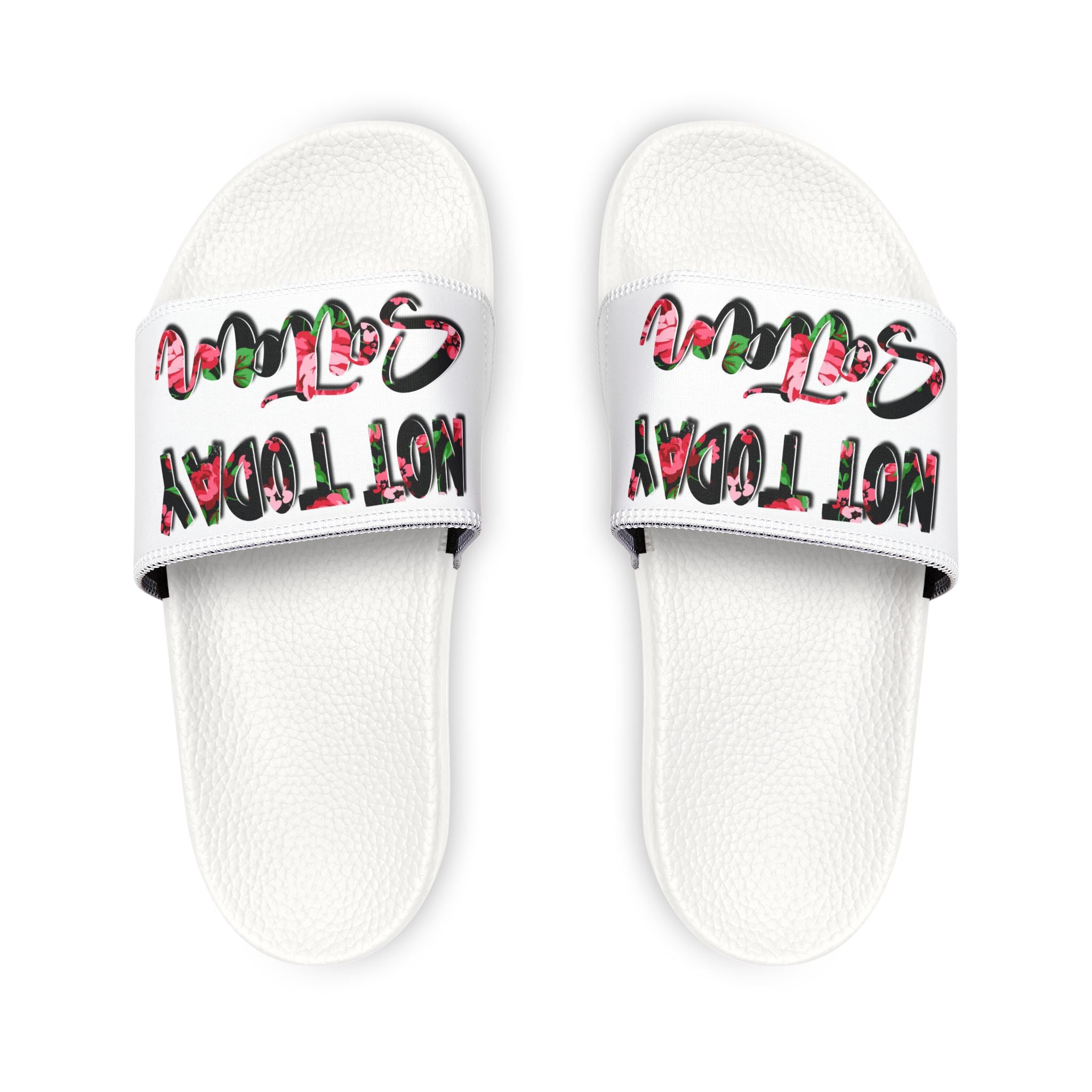 Not today Satan Christian Women's Removable-Strap Sandals
