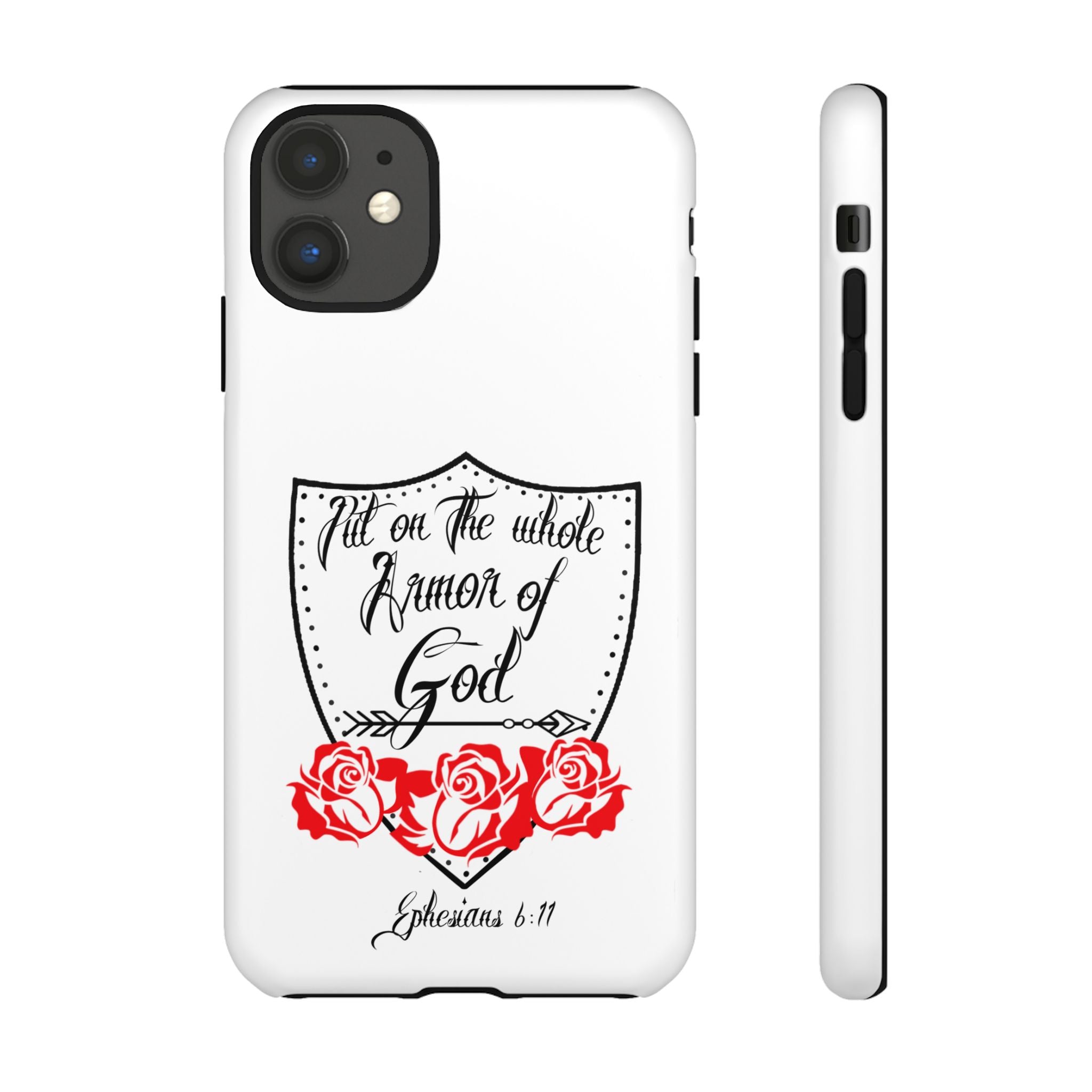 Armor of God Phone Case — Ephesians 6:11 Christian Floral Protective Cover
