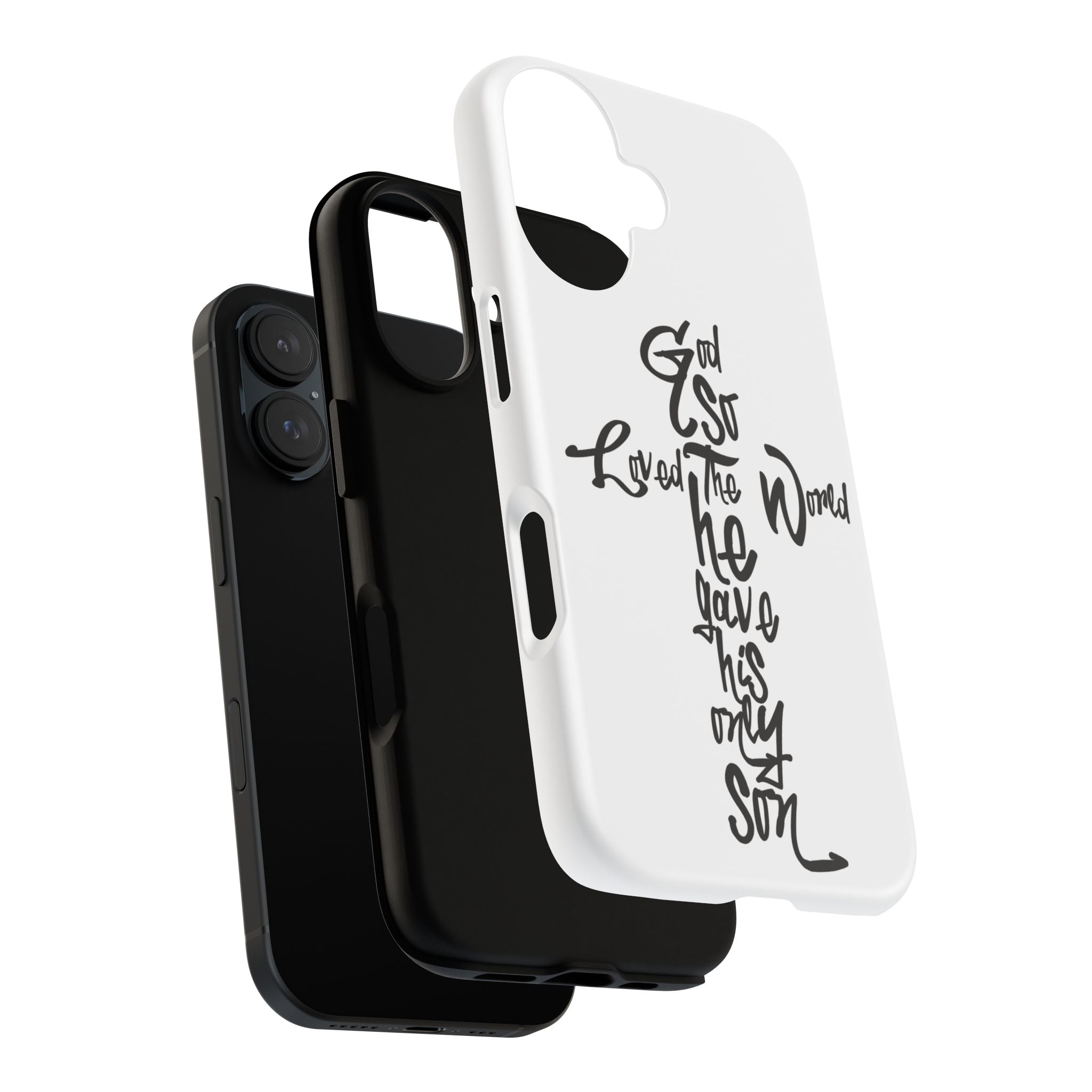 John 3:16 Bible Verse Christian Cross Phone Case — “God So Loved the World He Gave His Only Son”