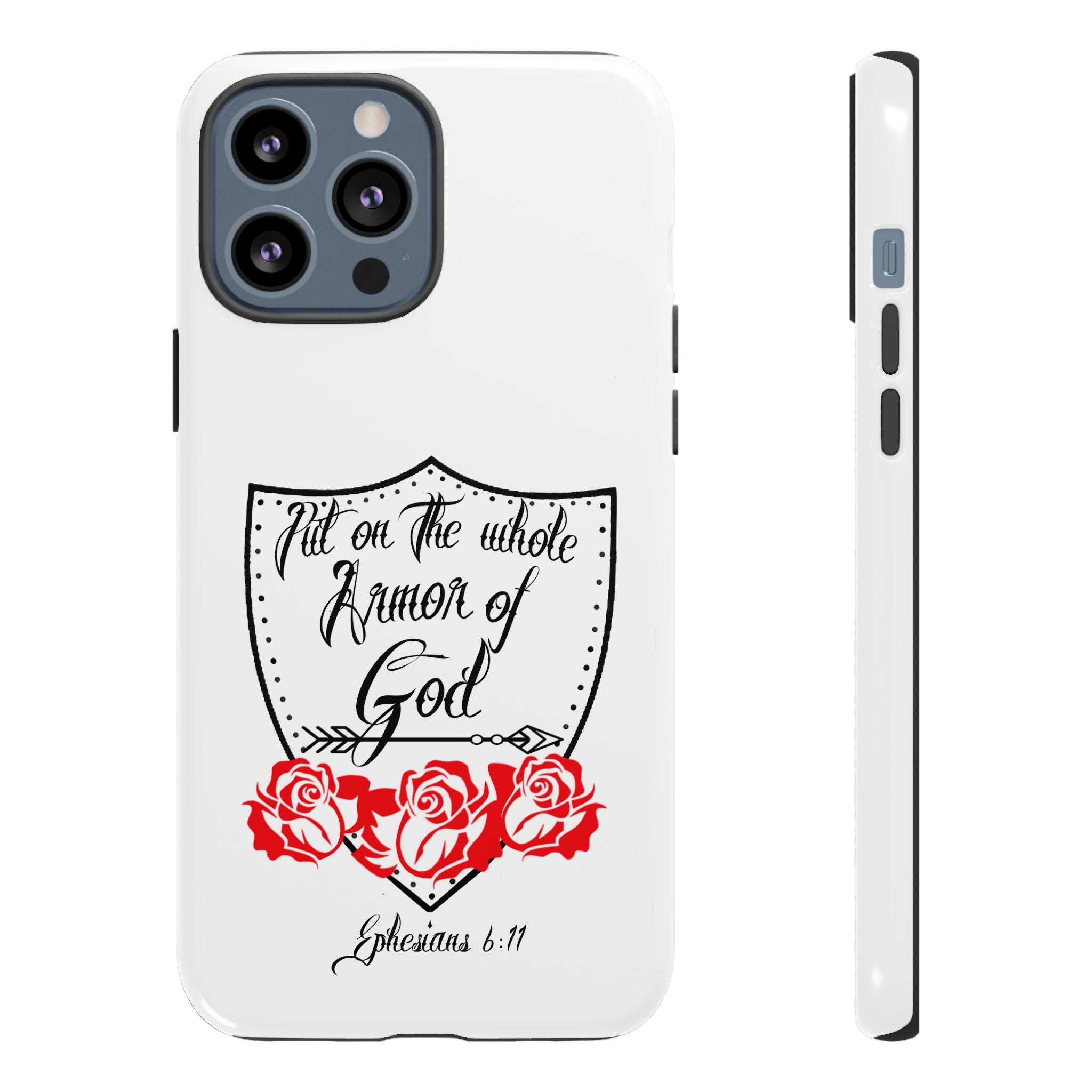 Armor of God Phone Case — Ephesians 6:11 Christian Floral Protective Cover
