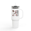 40oz Insulated Travel Mug — “She Laughs Without Fear of the Future” Floral Nurse Coffee Tumbler
