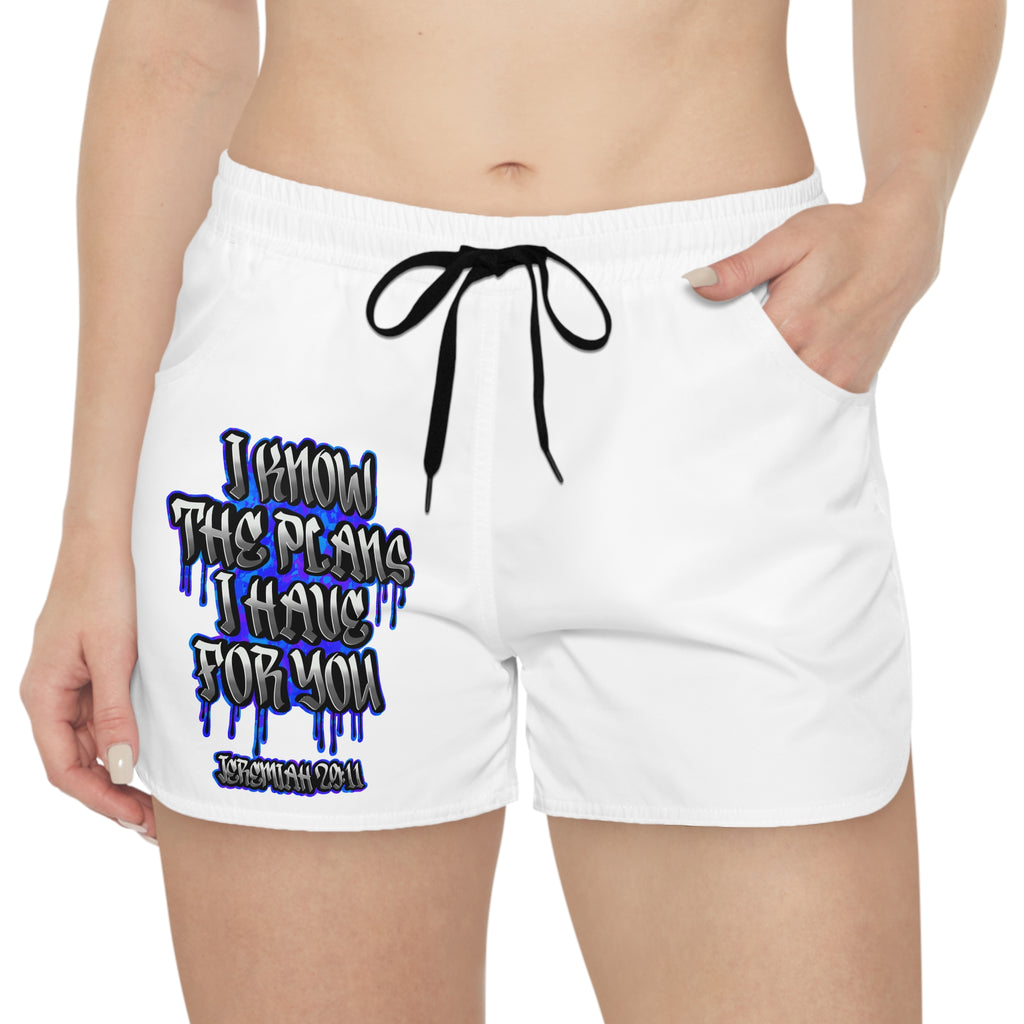 Women's Casual Shorts — "I Know The Plans I Have For You" Jeremiah 29:11 Graphic