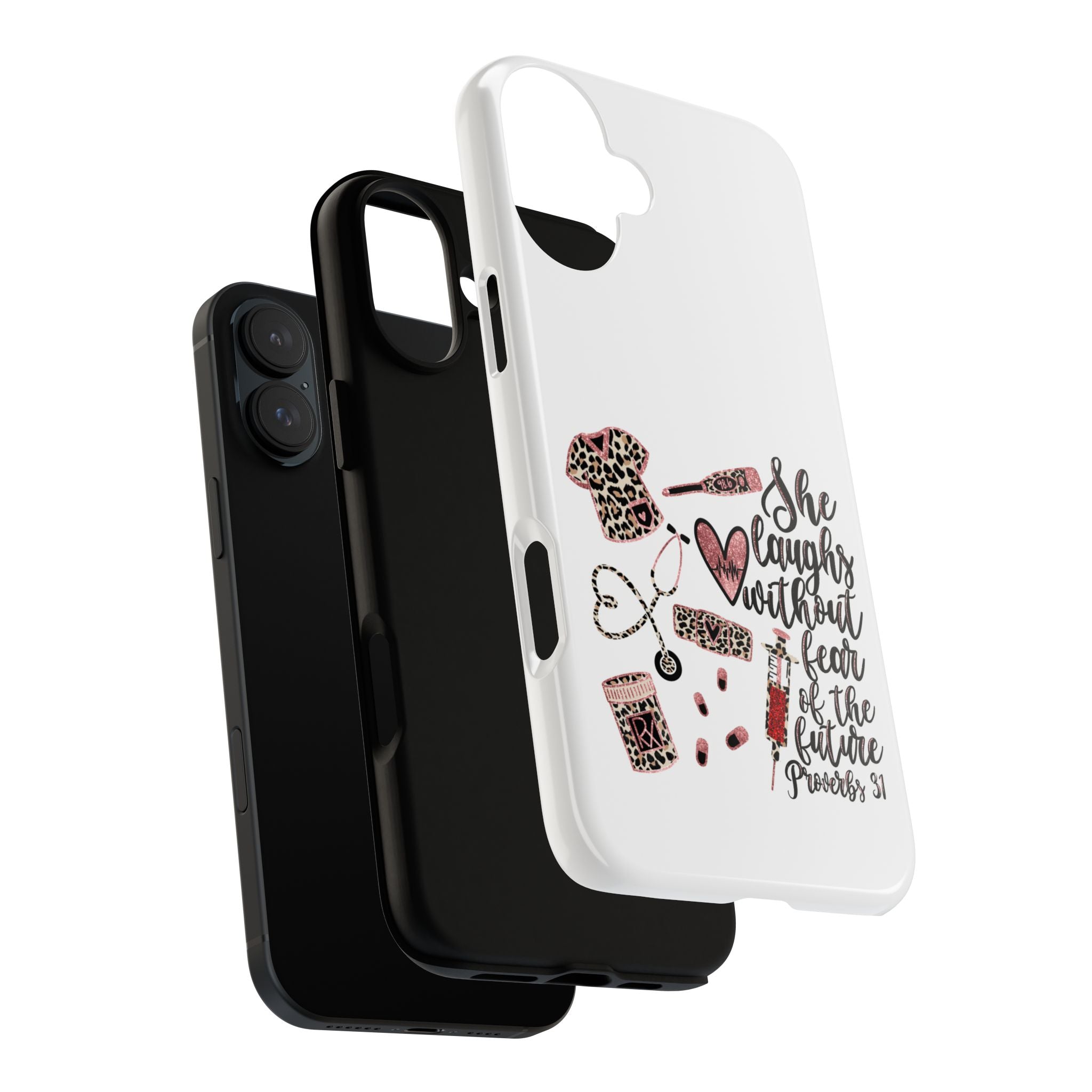 'She Laughs Without Fear' Proverbs 31 Scripture Nurse Tough Phone Case