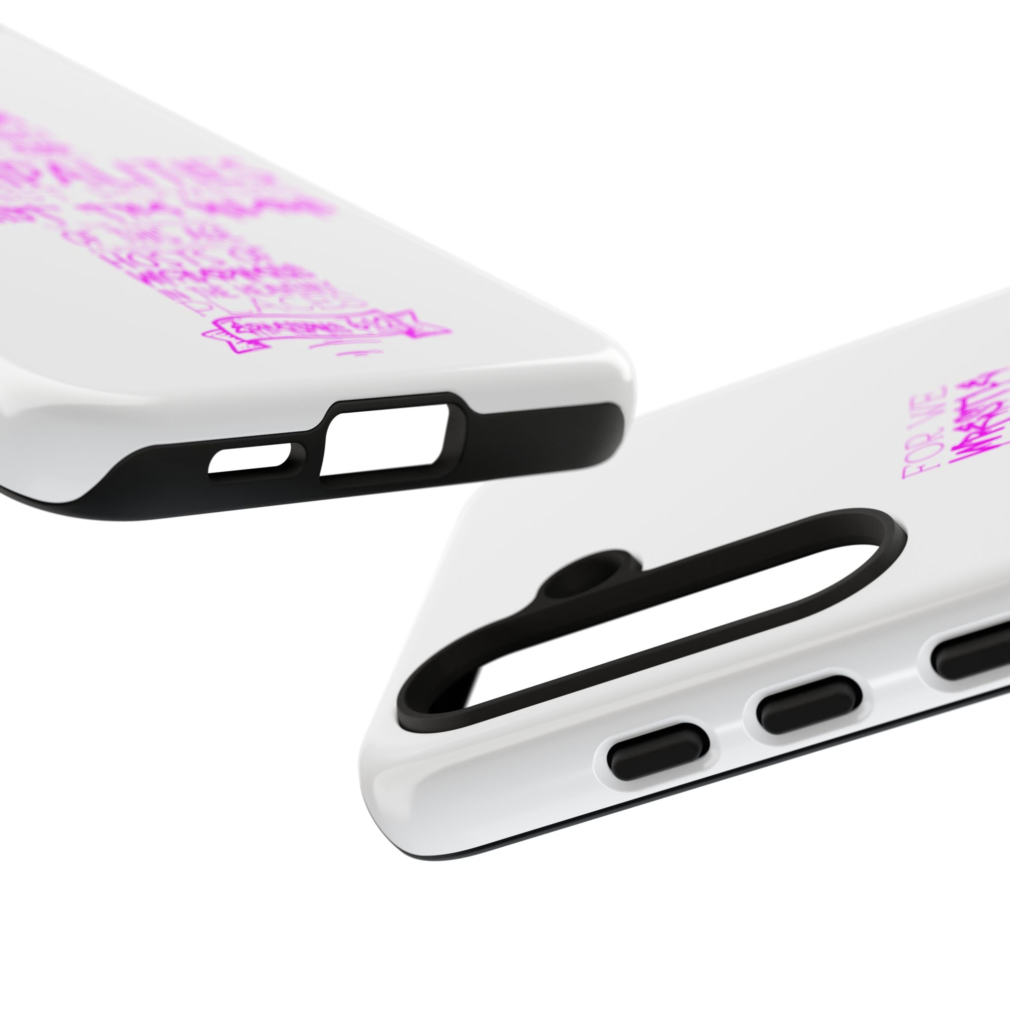 Armor of God Christian Cross Phone Case — Ephesians 6:12 Pink Typography Tough Case