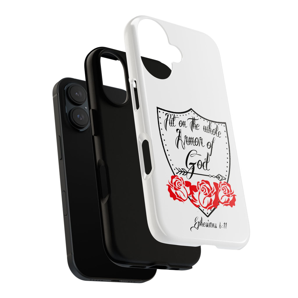 Armor of God Phone Case — Ephesians 6:11 Christian Floral Protective Cover