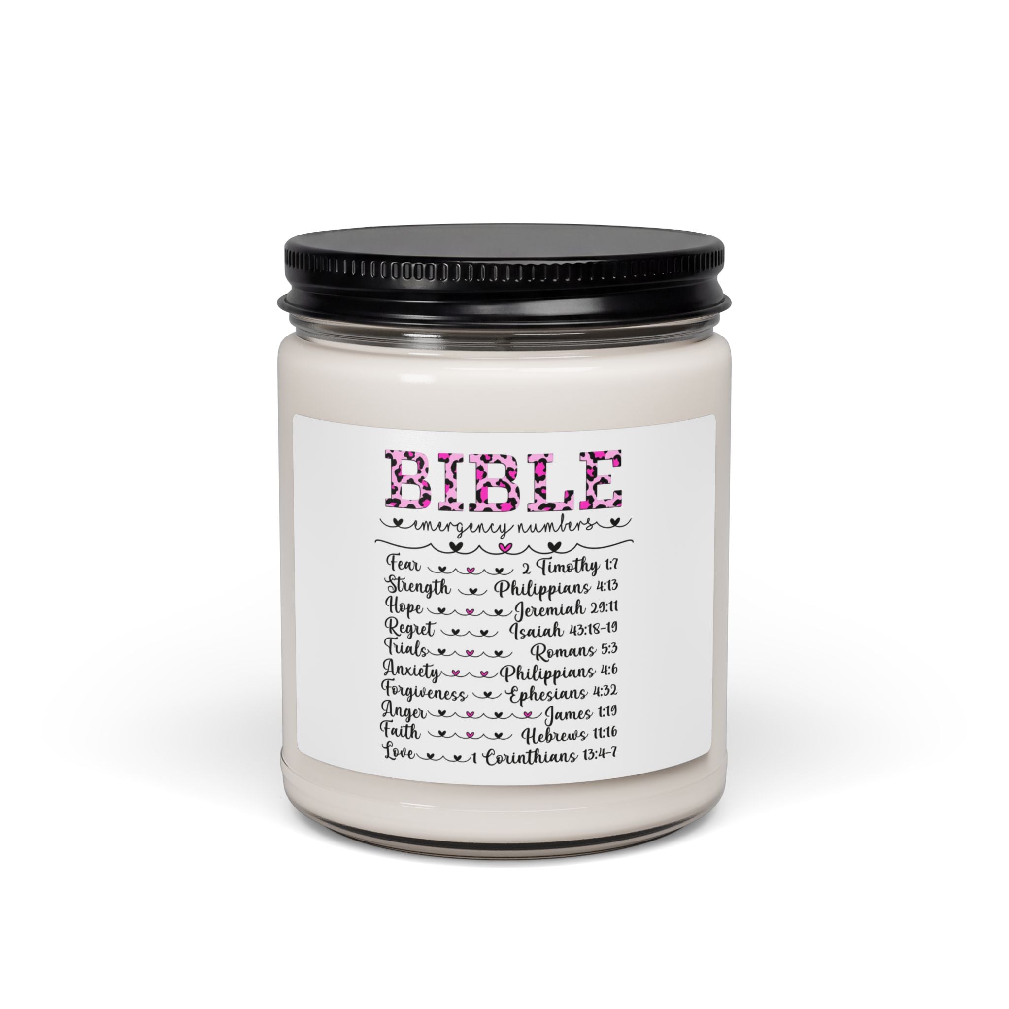 Emergency Bible Verse Scripture Scented Soy Candle, 9oz