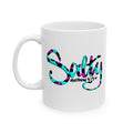 Salty Bible Verse Scripture Coffee Mug — Colorful Teal Leopard Accent (11oz & 15oz)
