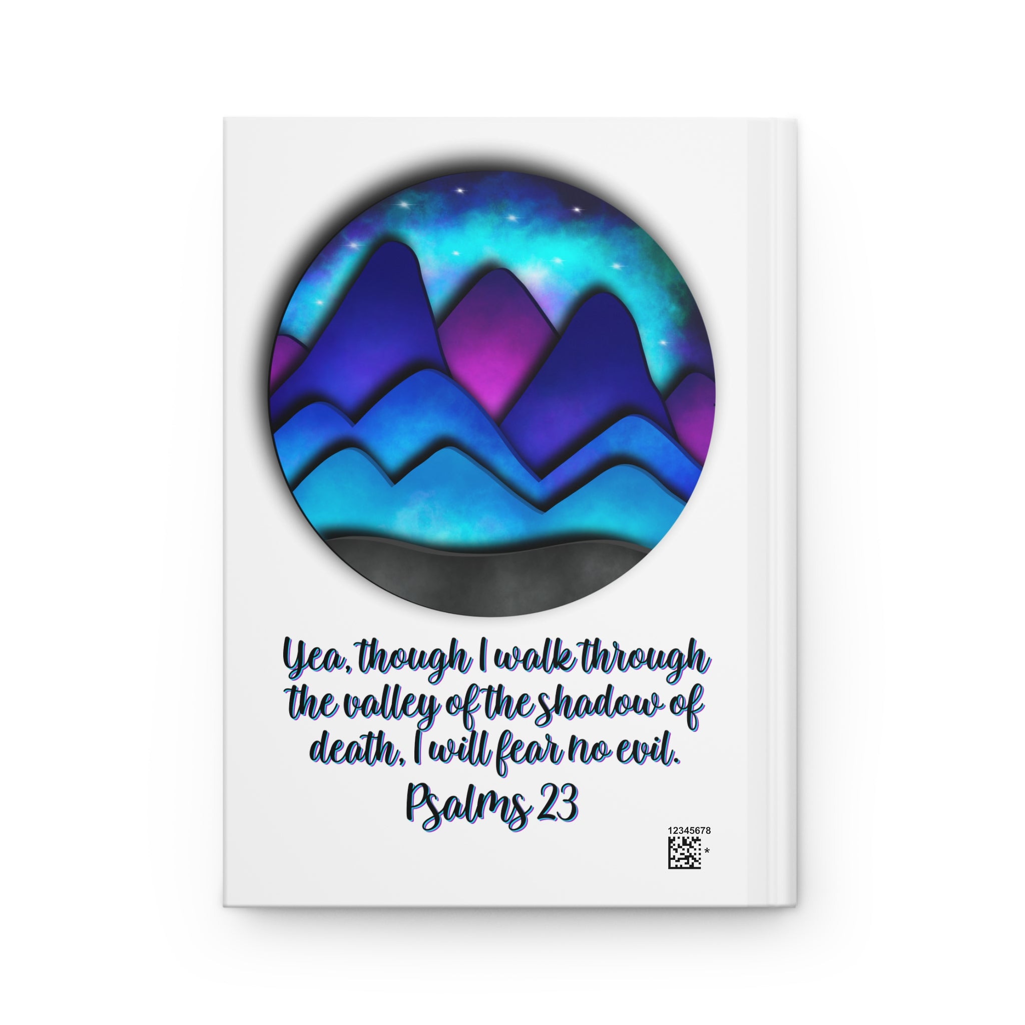 Psalms 23 Mountain Journal — 'Yea though I walk...' Hardcover Prayer Notebook