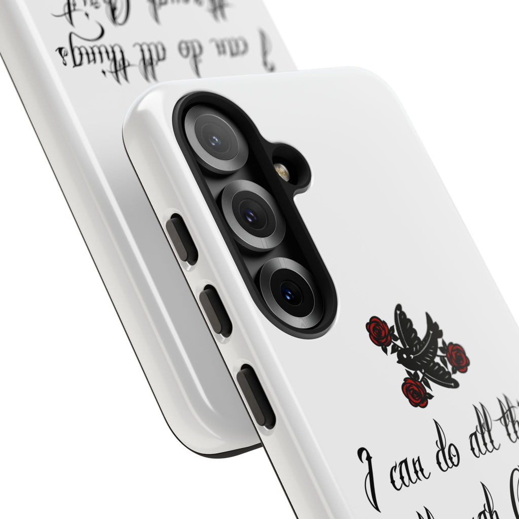 Christian Phone Case — "I can do all things through Christ" (Philippians 4:13)