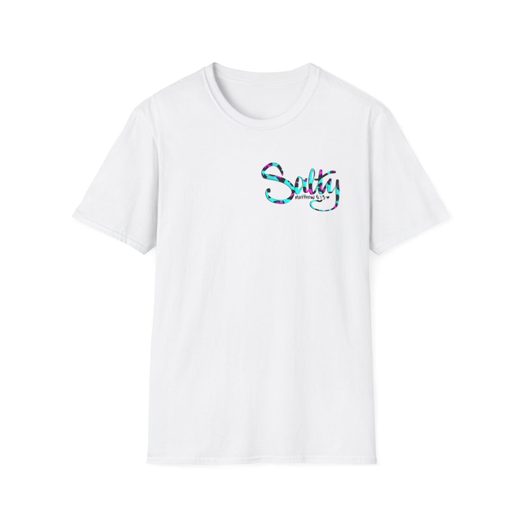Salty T-Shirt — Colorful Patterned "Salty" Graphic Tee (Matthew 5:13)