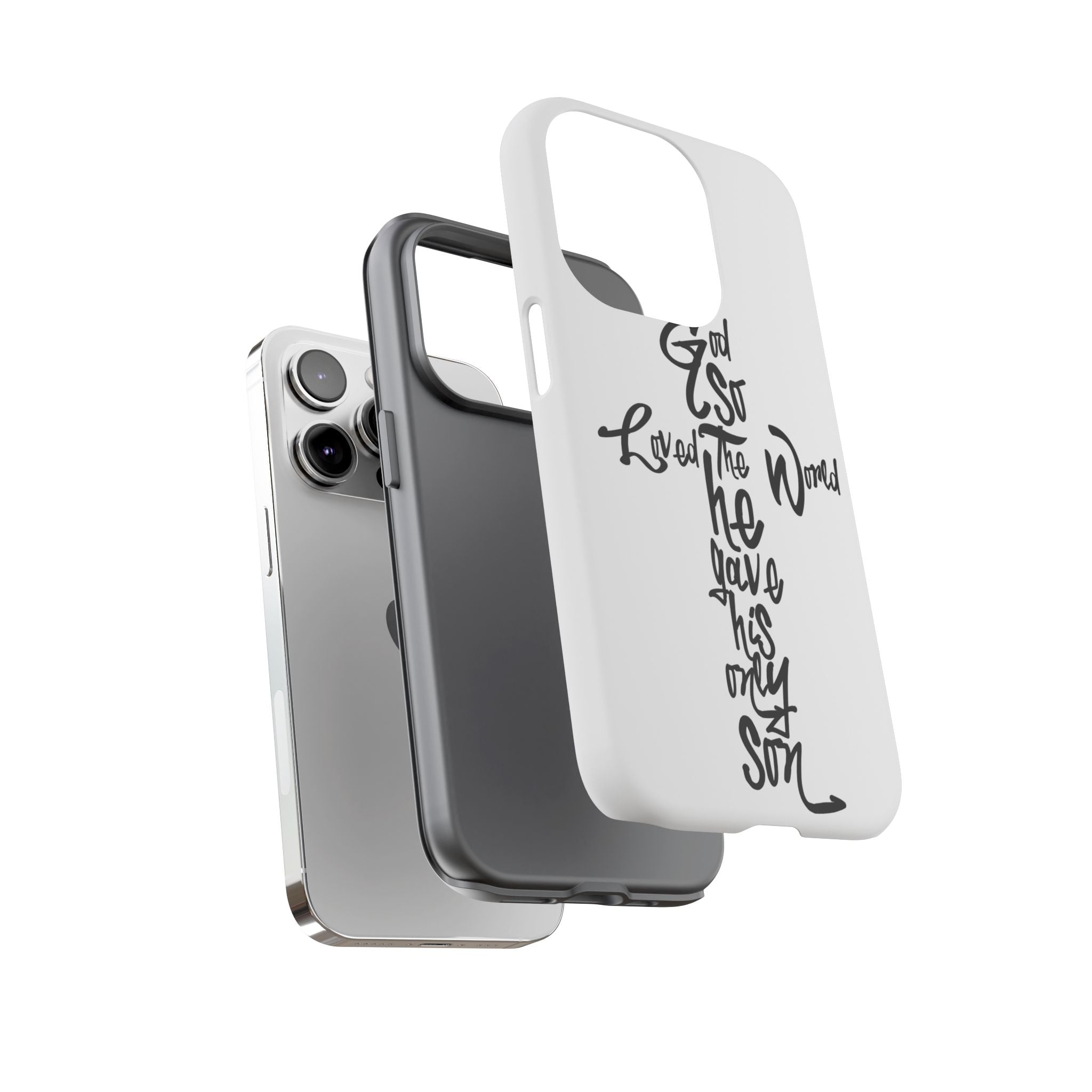 John 3:16 Bible Verse Christian Cross Phone Case — “God So Loved the World He Gave His Only Son”