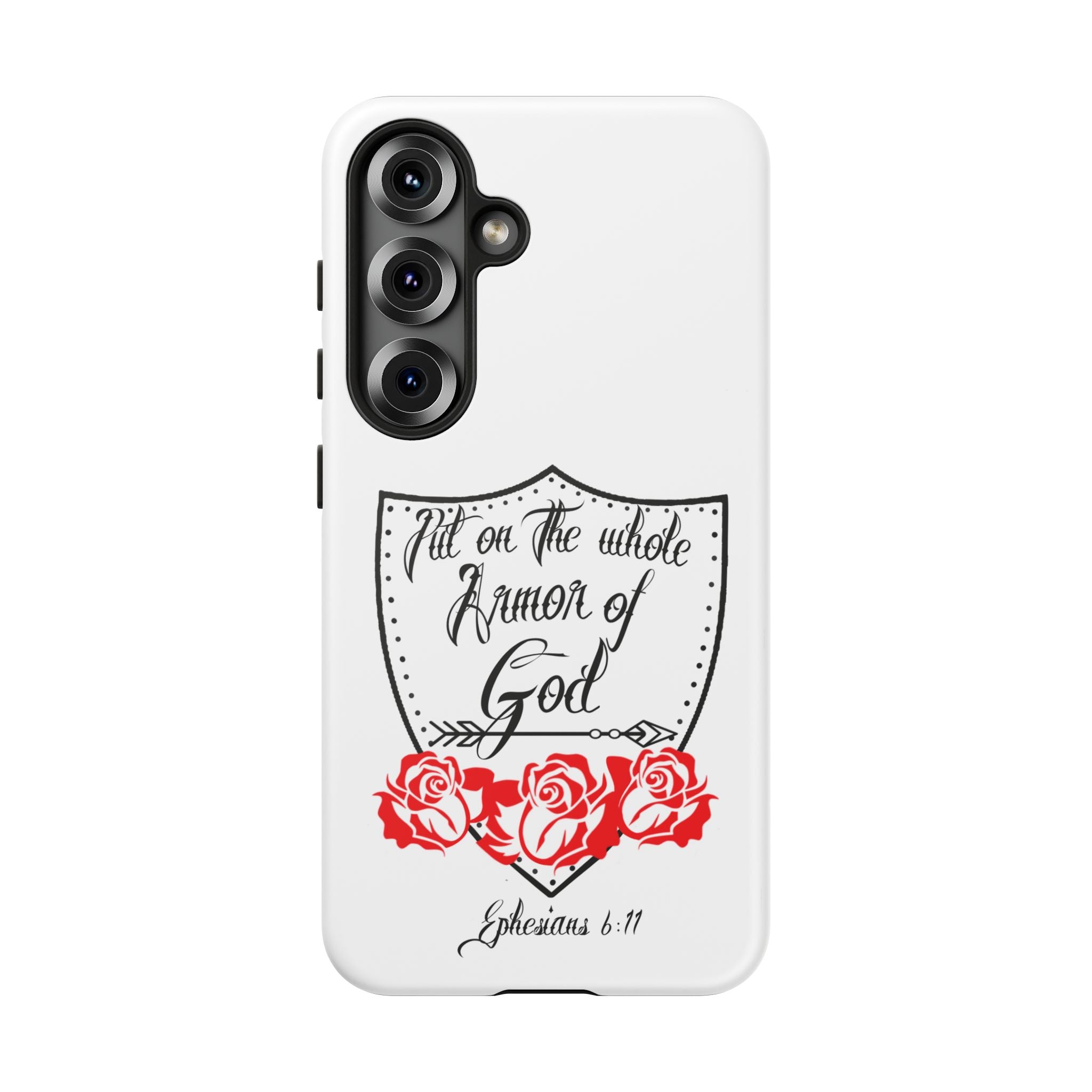 Armor of God Phone Case — Ephesians 6:11 Christian Floral Protective Cover