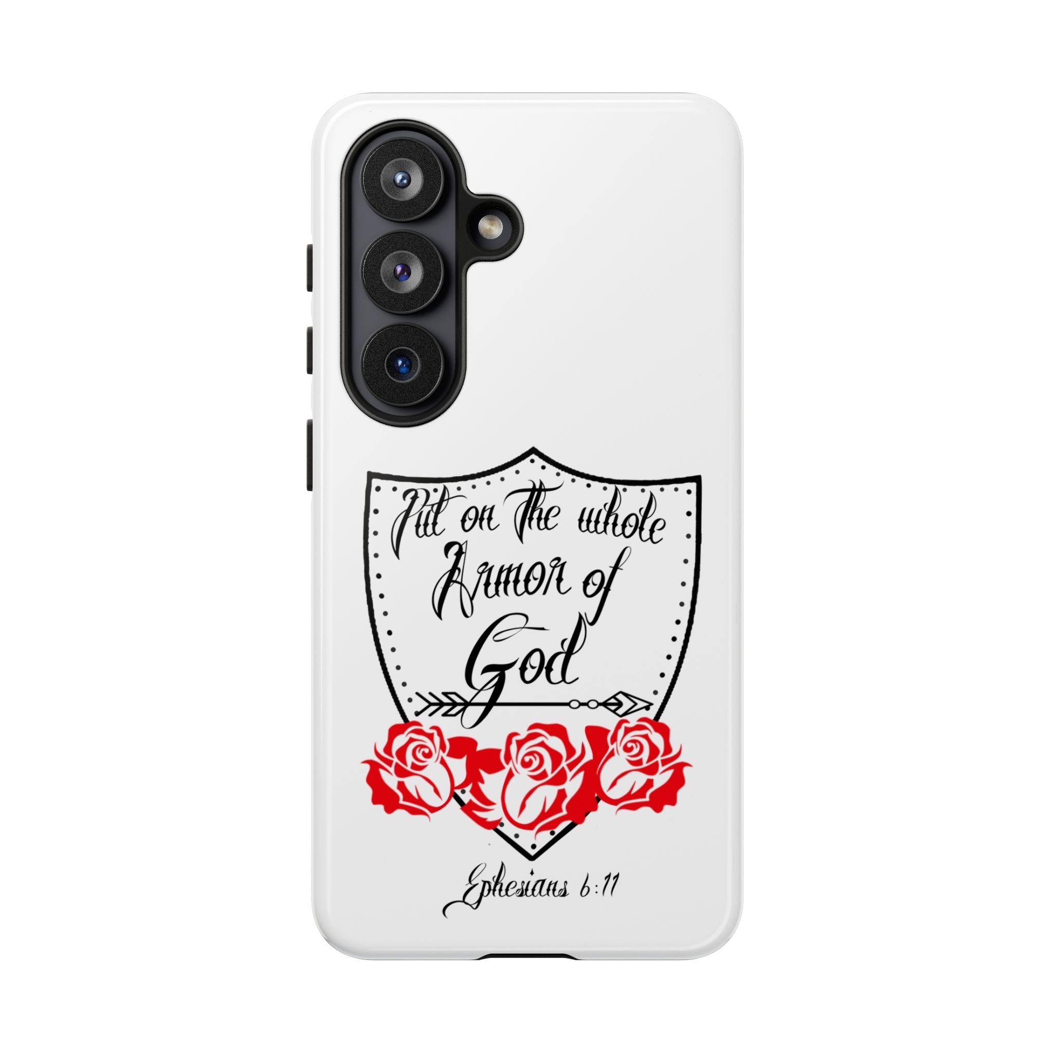 Armor of God Phone Case — Ephesians 6:11 Christian Floral Protective Cover