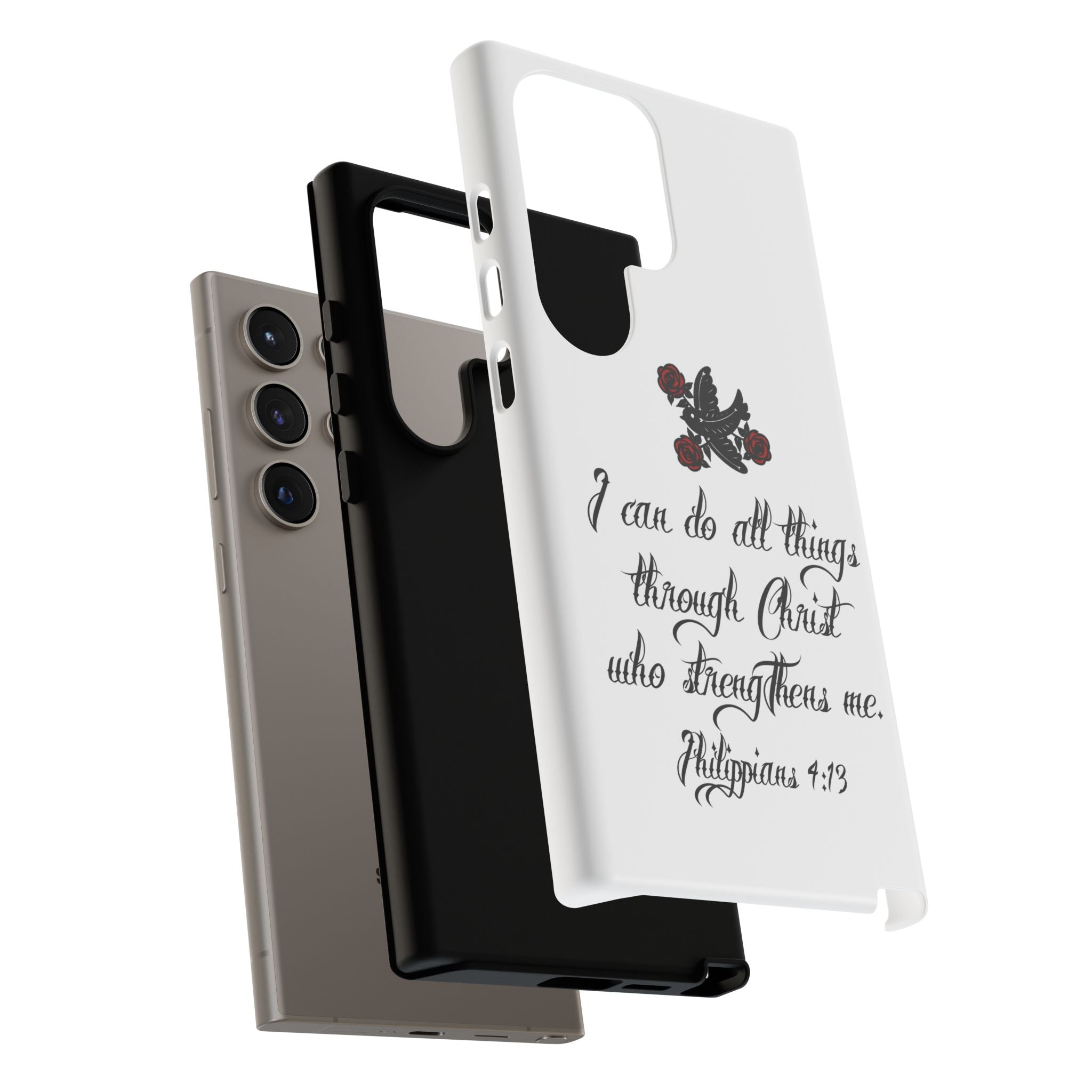 Christian Phone Case — "I can do all things through Christ" (Philippians 4:13)