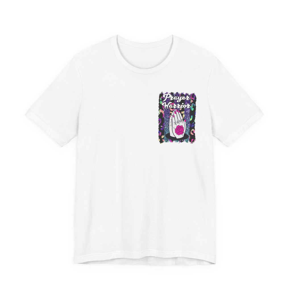 Prayer Warrior T-Shirt — Floral Praying Hands Graphic Tee