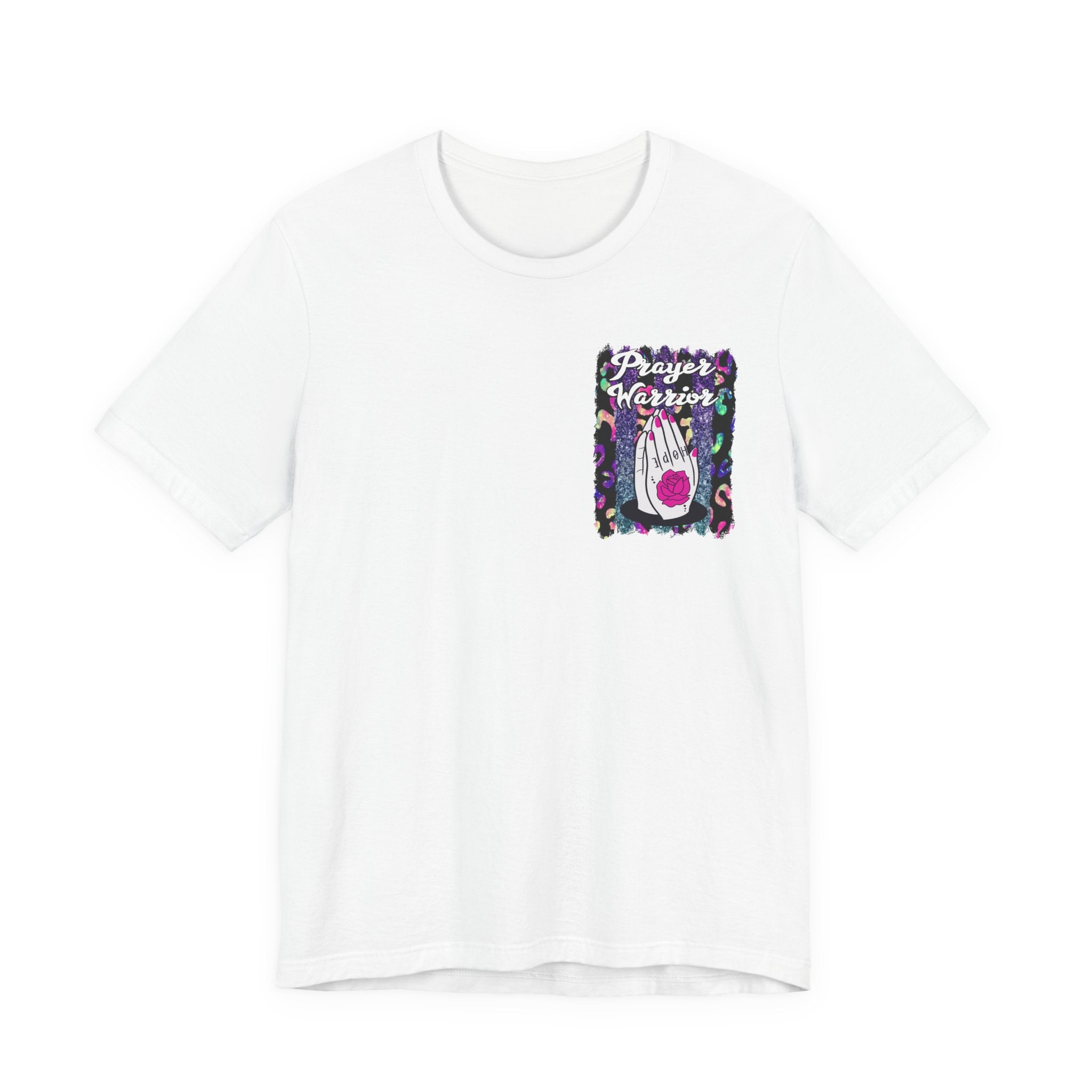 Prayer Warrior T-Shirt — Floral Praying Hands Graphic Tee