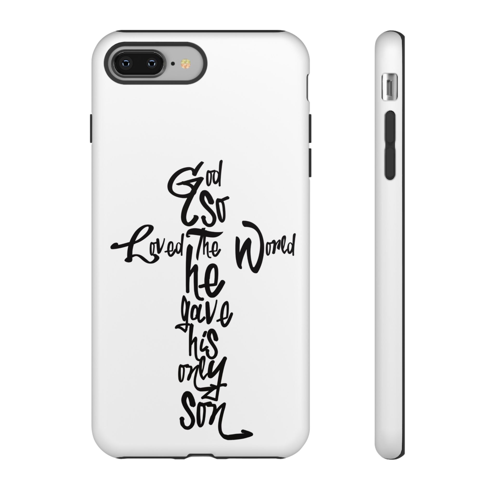 John 3:16 Bible Verse Christian Cross Phone Case — “God So Loved the World He Gave His Only Son”