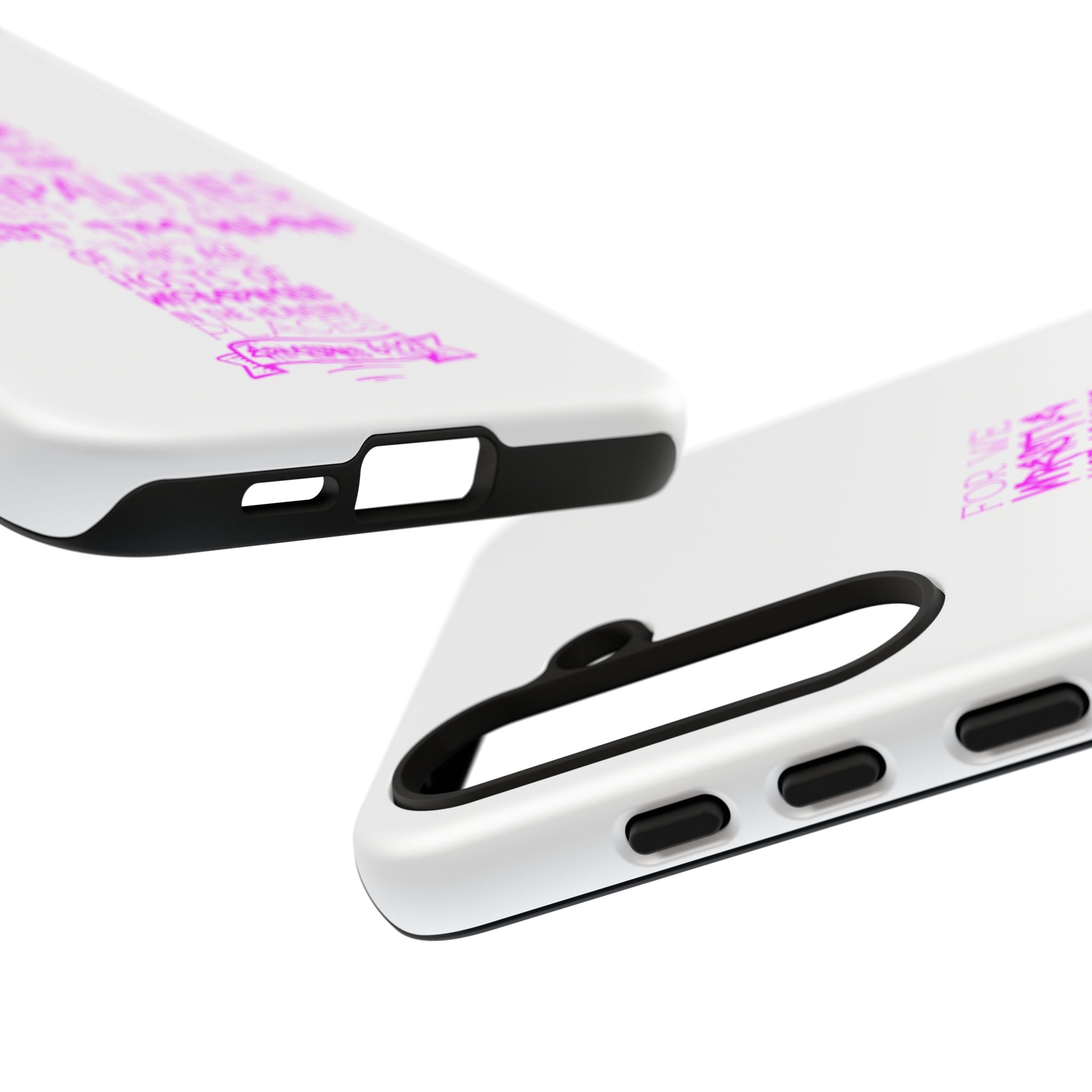 Armor of God Christian Cross Phone Case — Ephesians 6:12 Pink Typography Tough Case