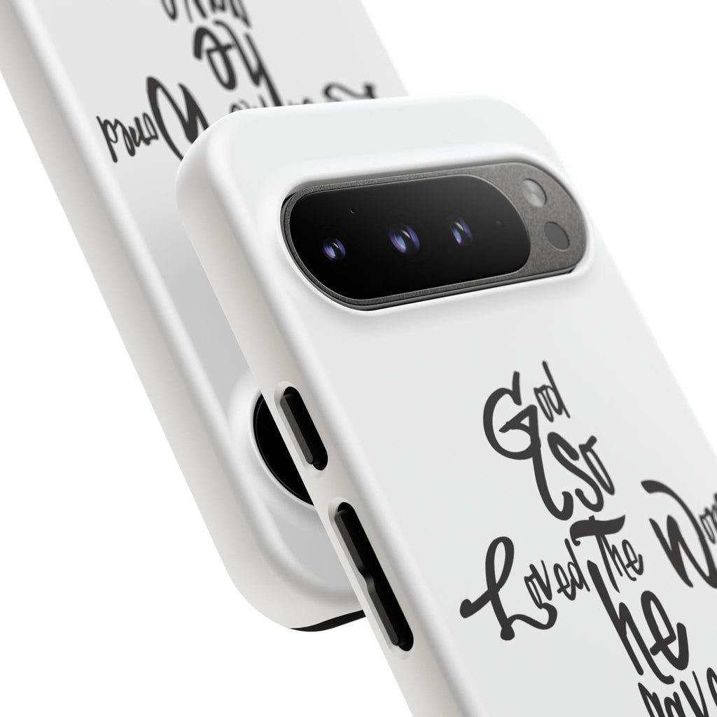 John 3:16 Bible Verse Christian Cross Phone Case — “God So Loved the World He Gave His Only Son”