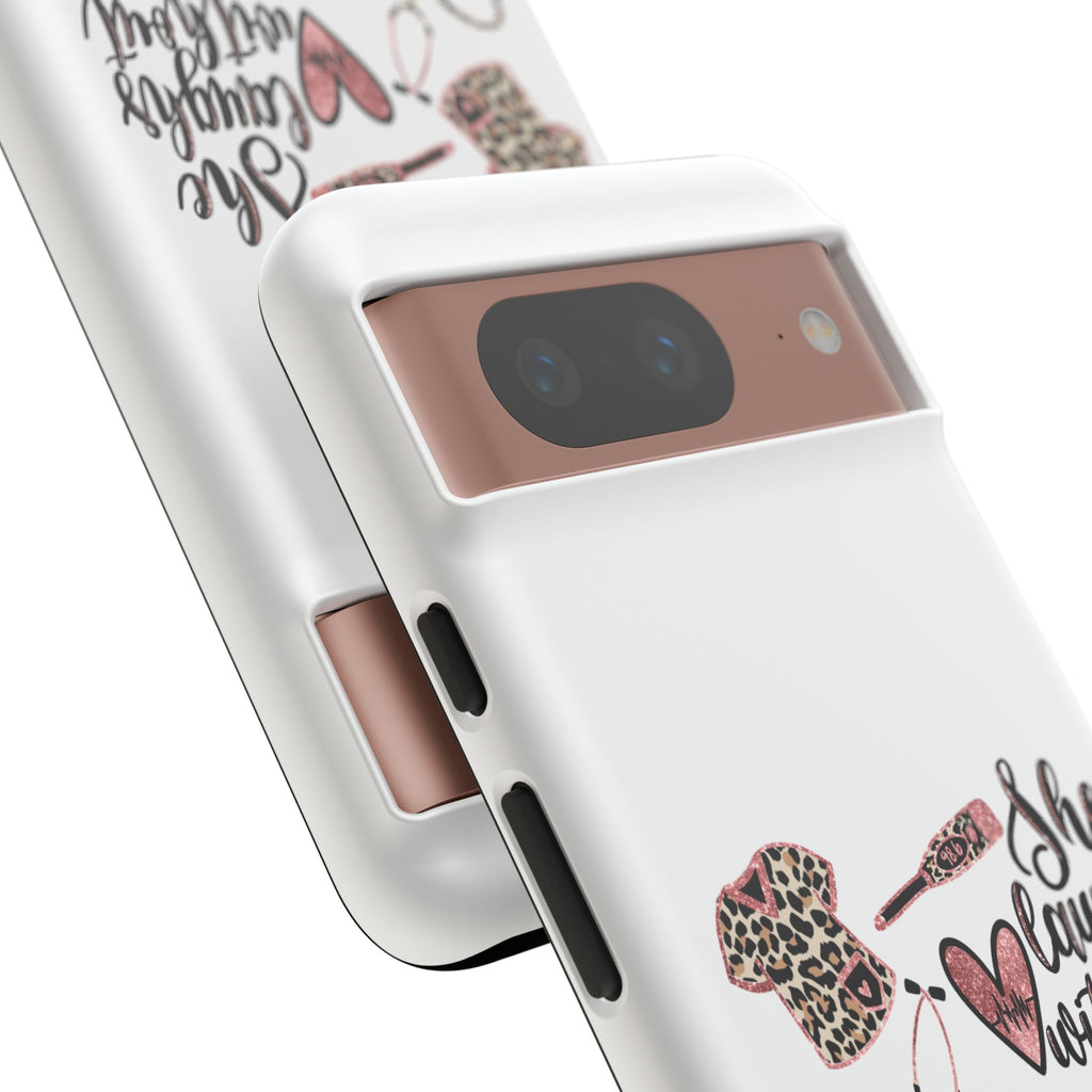 'She Laughs Without Fear' Proverbs 31 Scripture Nurse Tough Phone Case