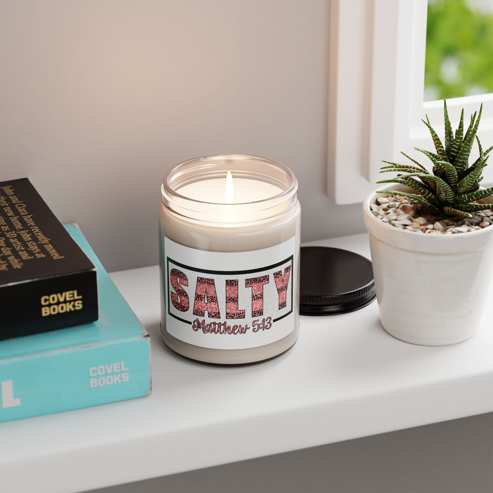 Salty Bible Verse Scented Soy Candle, 9oz