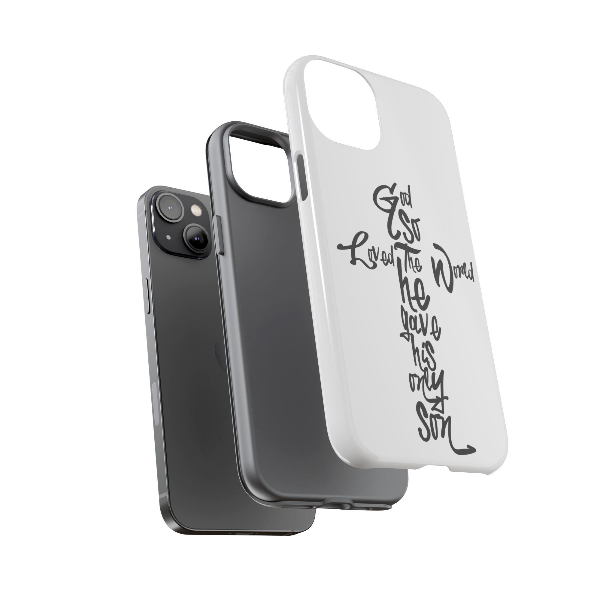 John 3:16 Bible Verse Christian Cross Phone Case — “God So Loved the World He Gave His Only Son”
