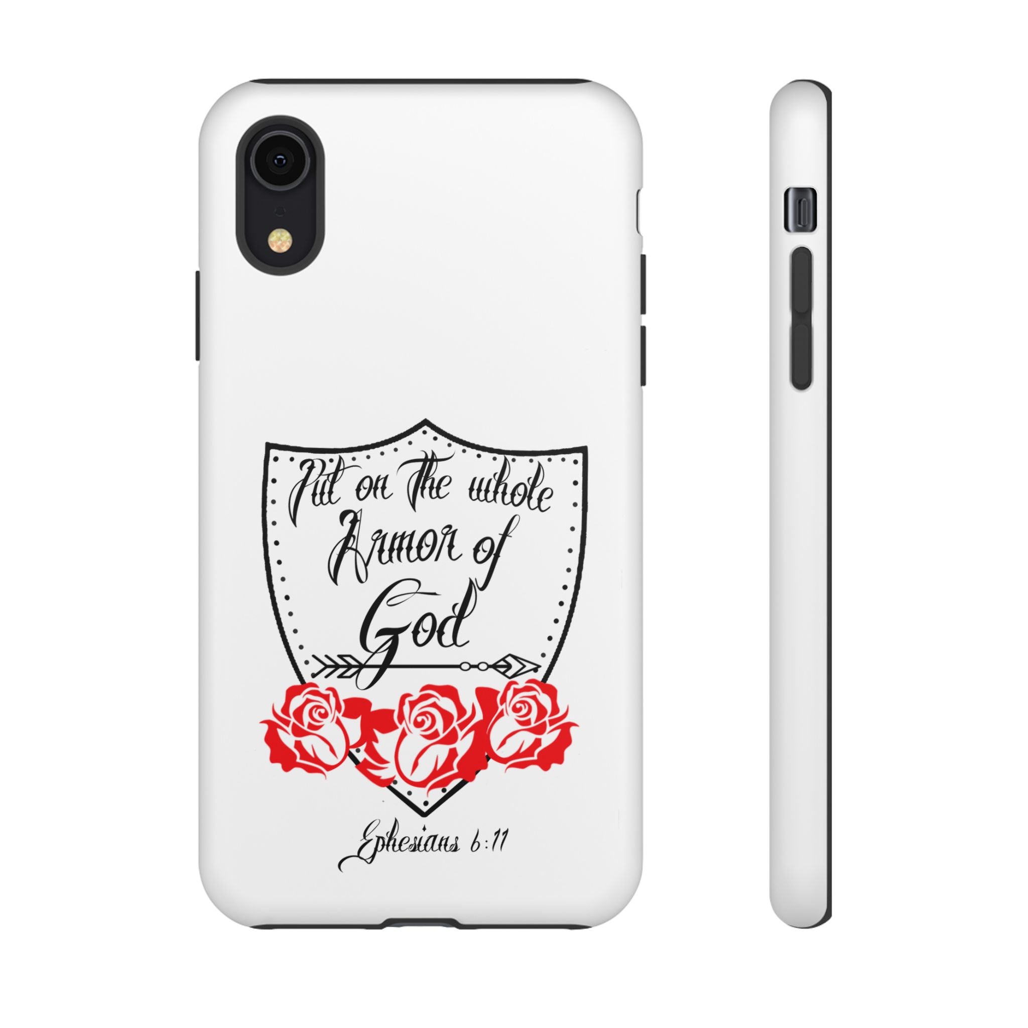 Armor of God Phone Case — Ephesians 6:11 Christian Floral Protective Cover