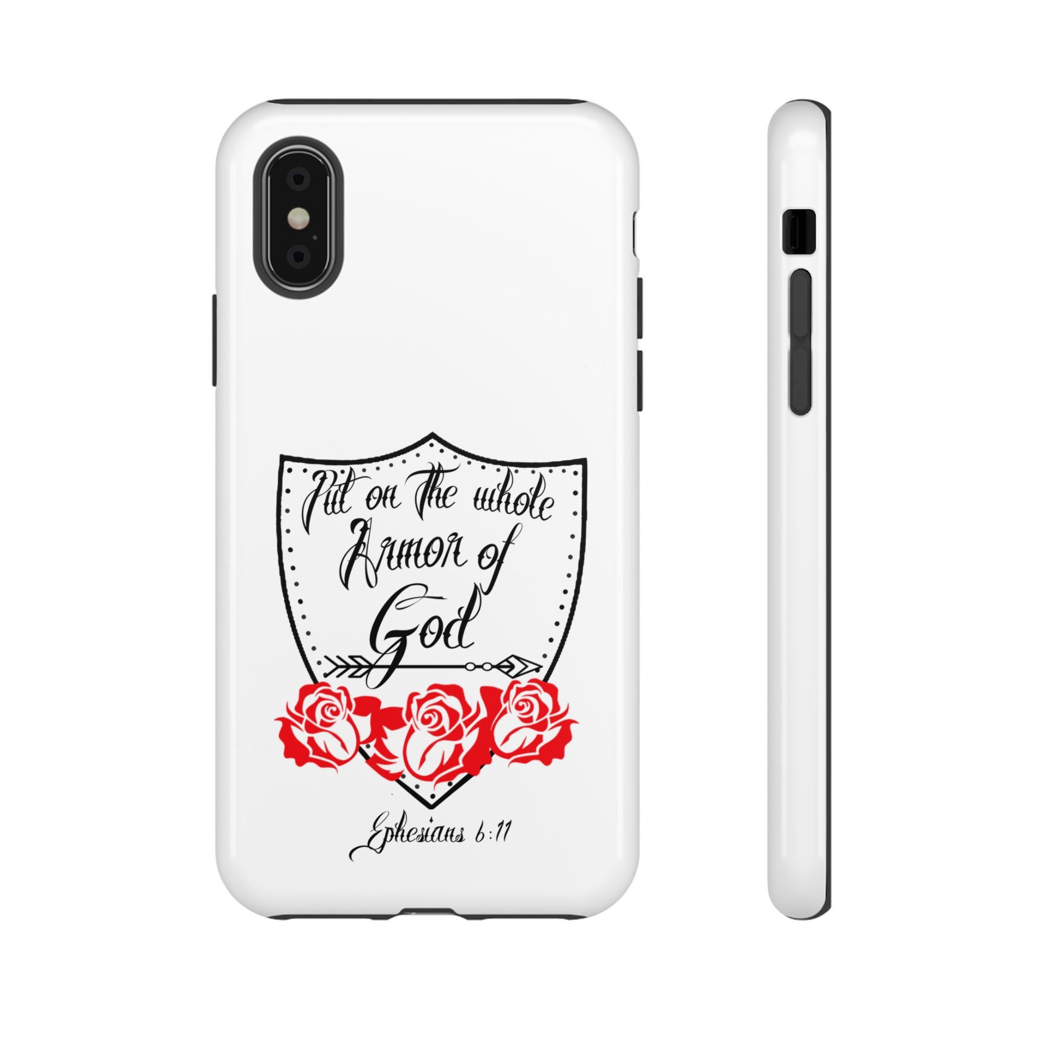 Armor of God Phone Case — Ephesians 6:11 Christian Floral Protective Cover