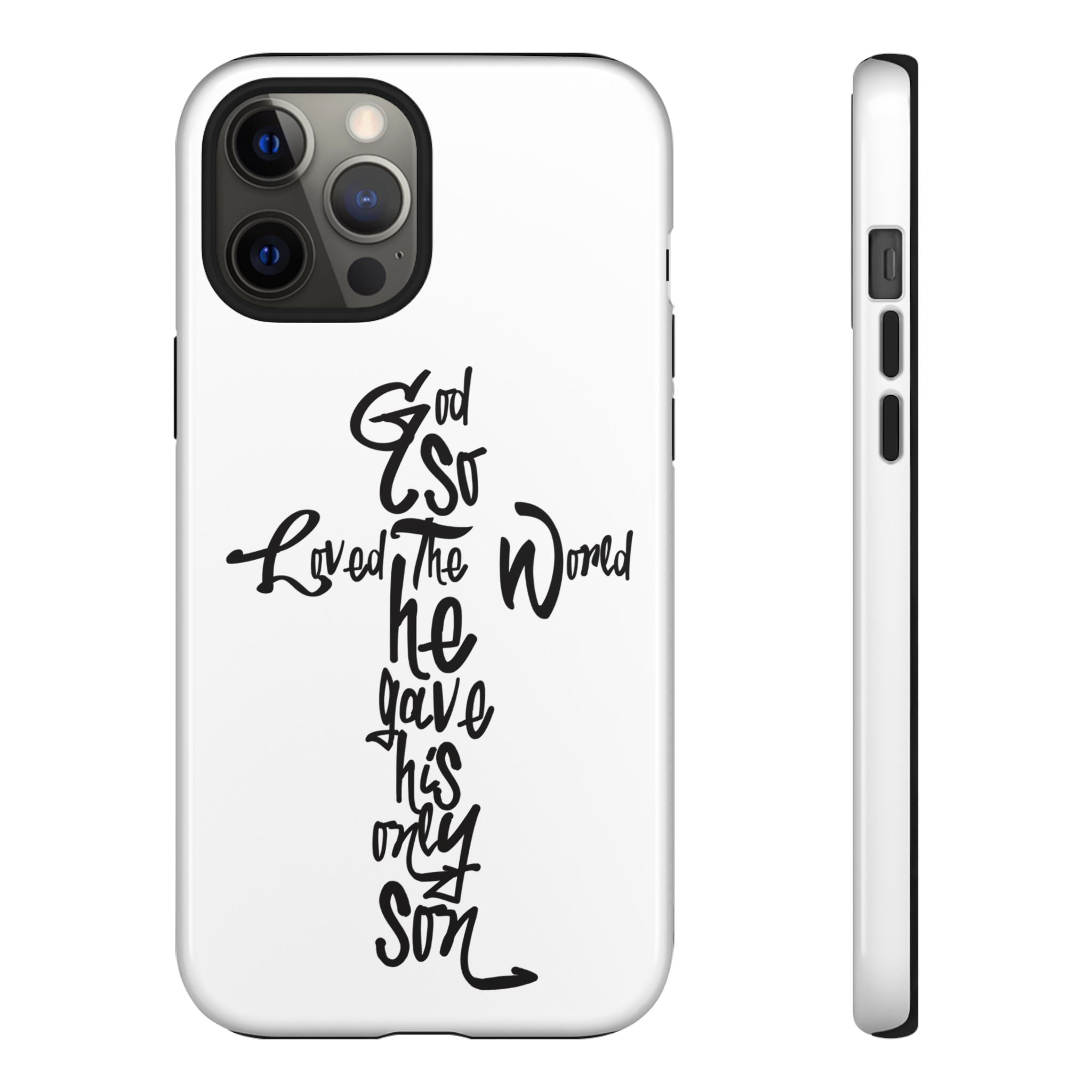 John 3:16 Bible Verse Christian Cross Phone Case — “God So Loved the World He Gave His Only Son”