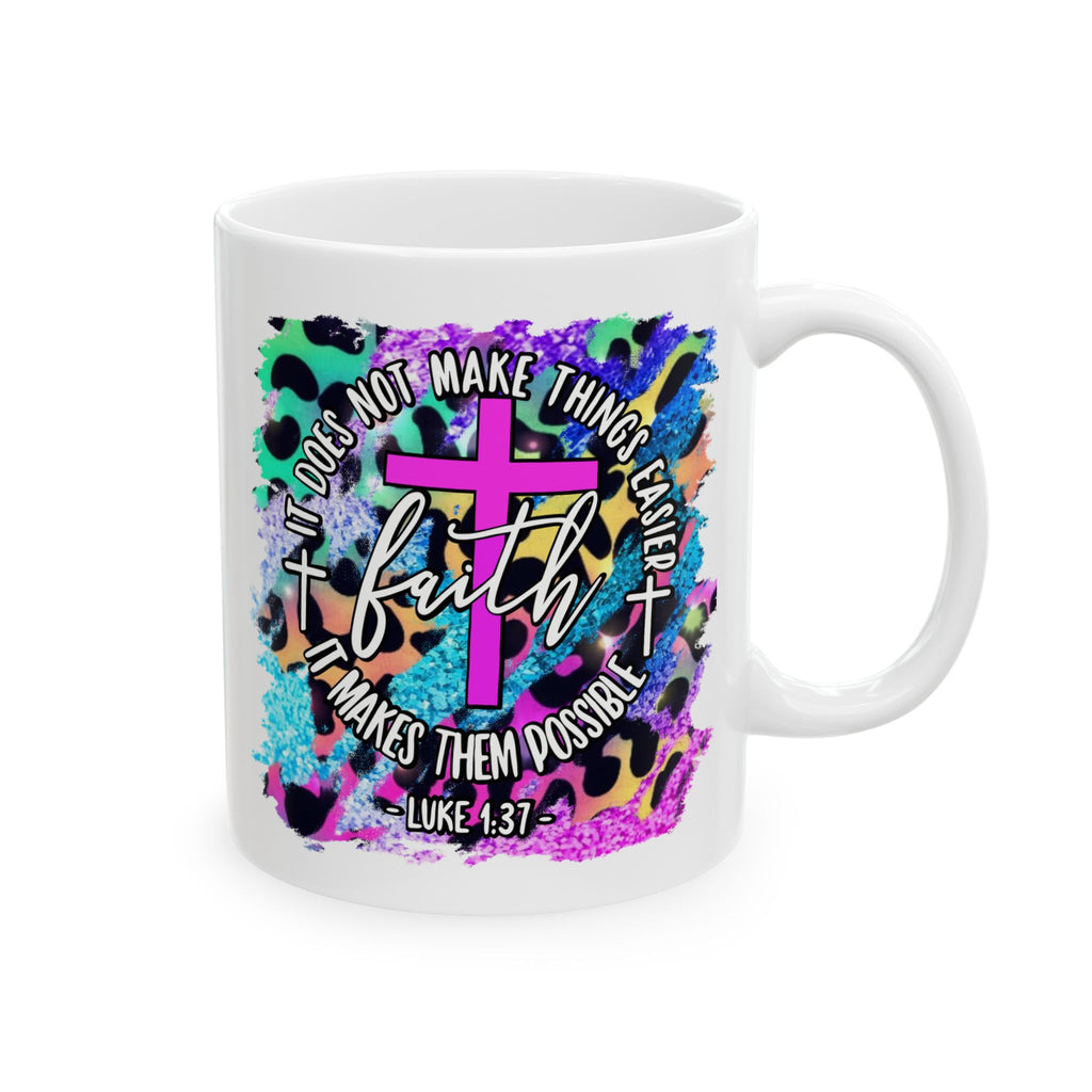 Colorful Faith Bible Verse Ceramic Mug — 'Faith' Inspirational Coffee Cup (11oz/15oz)