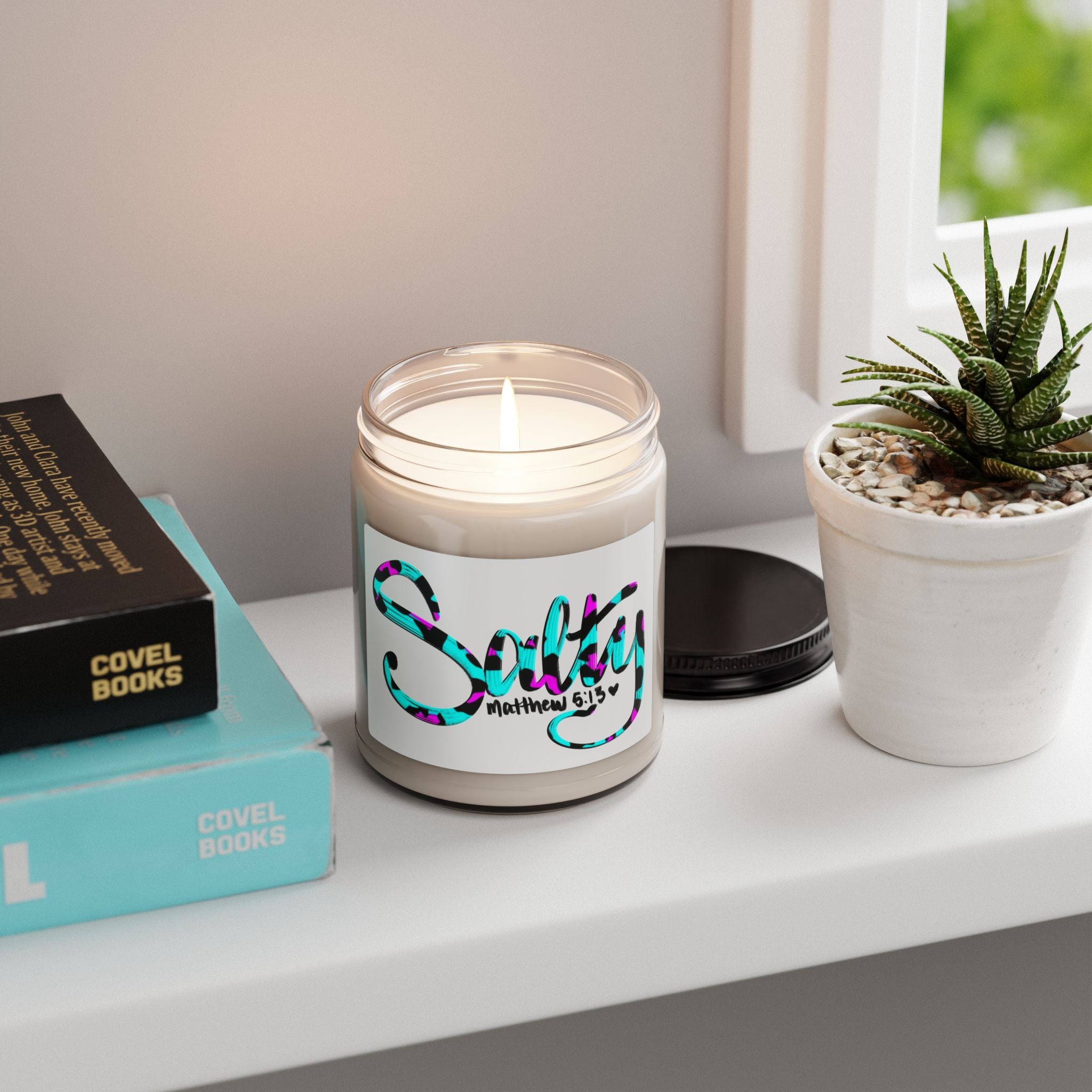 Salty Bible Verse Scented Soy Candle, 9oz
