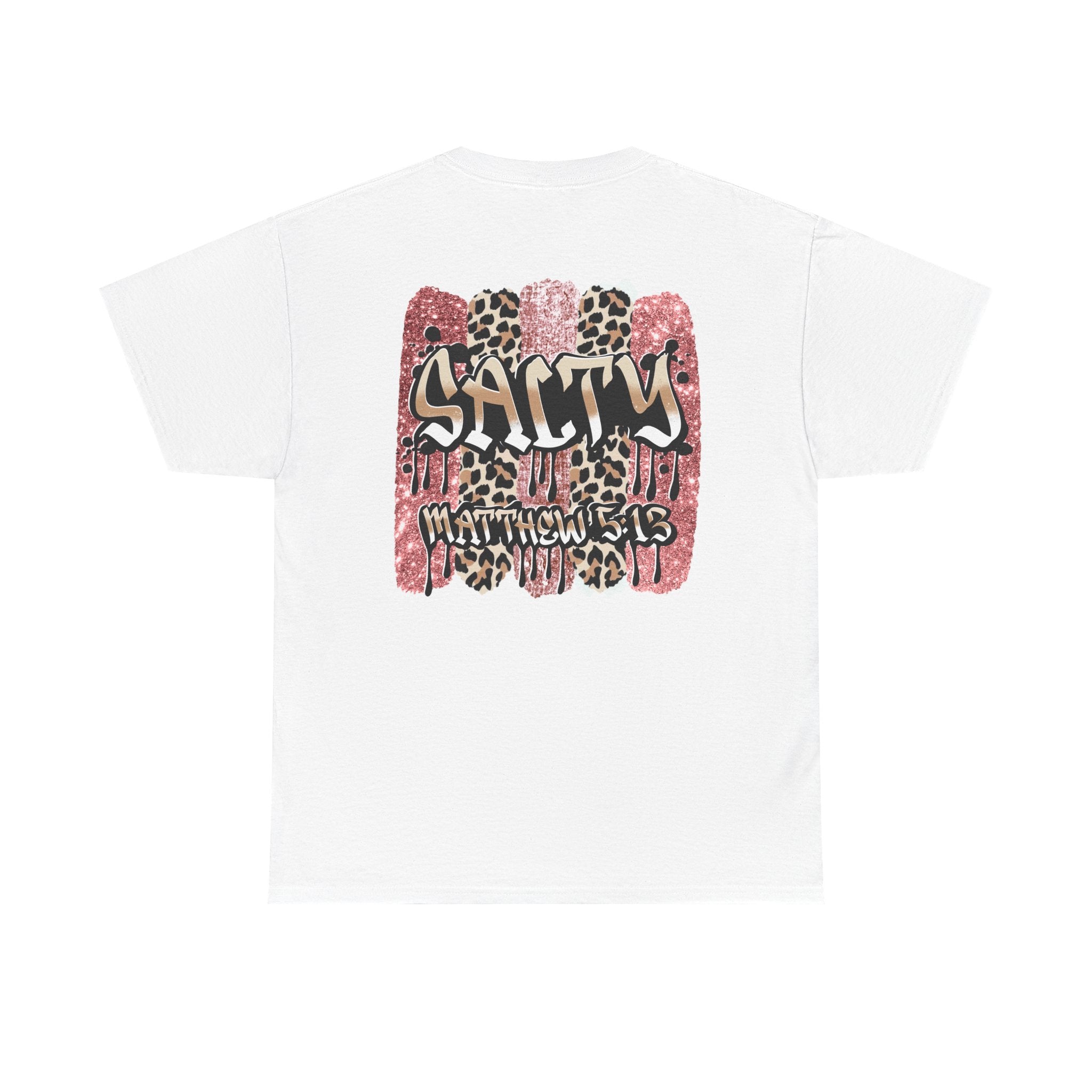 Salty Leopard Pink Graphic Tee — Funny 'Salty' Streetwear T‑Shirt
