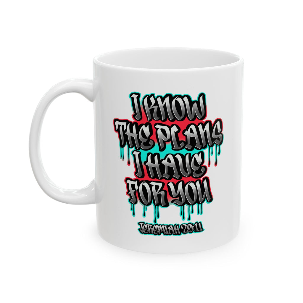 Jeremiah 29:11 Graffiti Scripture Christian Ceramic Mug — 11oz & 15oz Coffee Cup