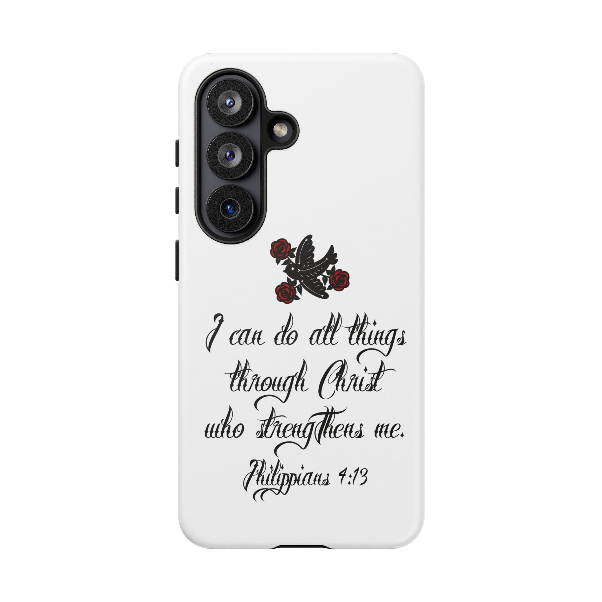 Christian Phone Case — "I can do all things through Christ" (Philippians 4:13)