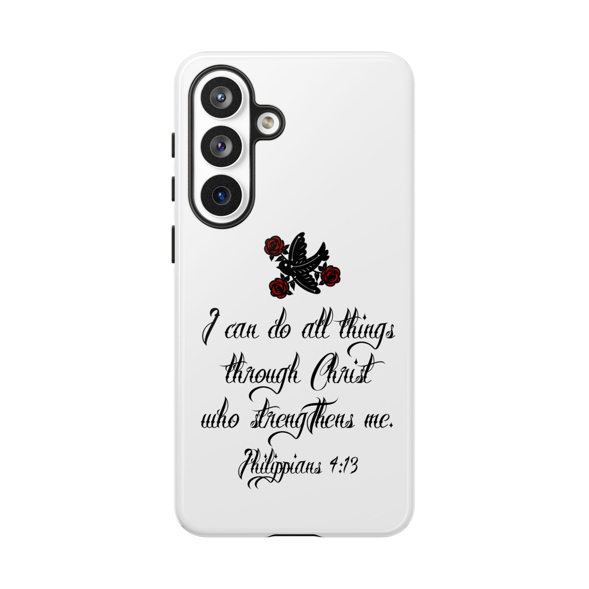 Christian Phone Case — "I can do all things through Christ" (Philippians 4:13)