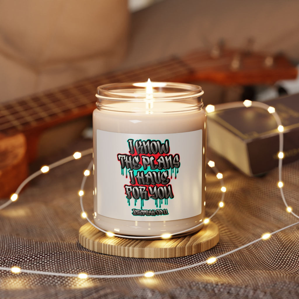 Jeremiah 29:11 Bible Verse Soy Candle — "I Know This Plans I Have For You" Scented 9oz