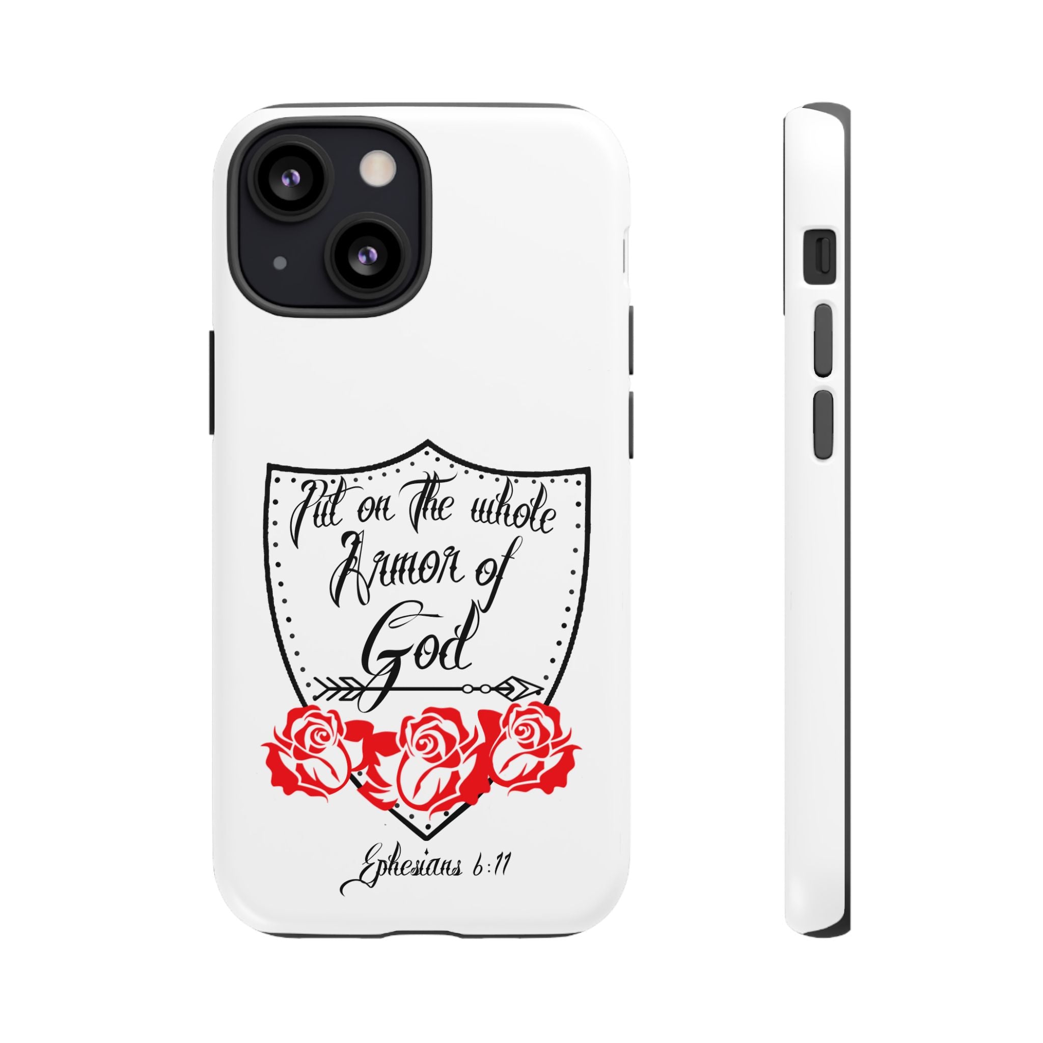 Armor of God Phone Case — Ephesians 6:11 Christian Floral Protective Cover