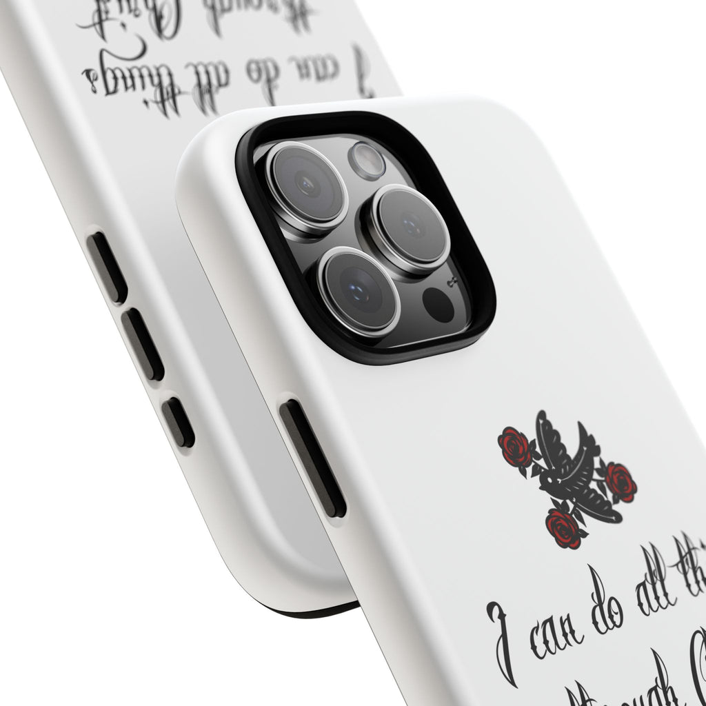 Christian Phone Case — "I can do all things through Christ" (Philippians 4:13)