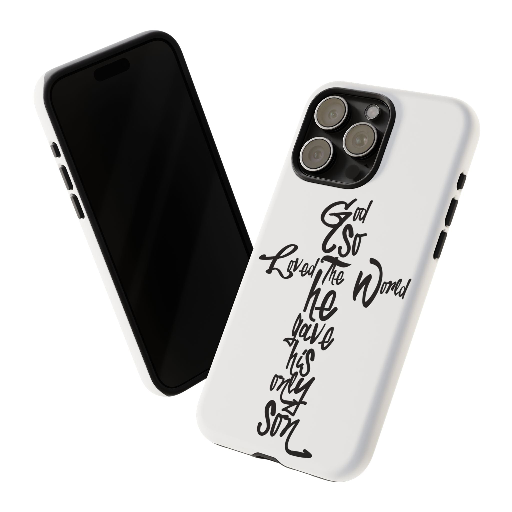 John 3:16 Bible Verse Christian Cross Phone Case — “God So Loved the World He Gave His Only Son”
