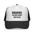 Trucker Cap — "Warning: The Holy Spirit Lives in Me" Christian Hat