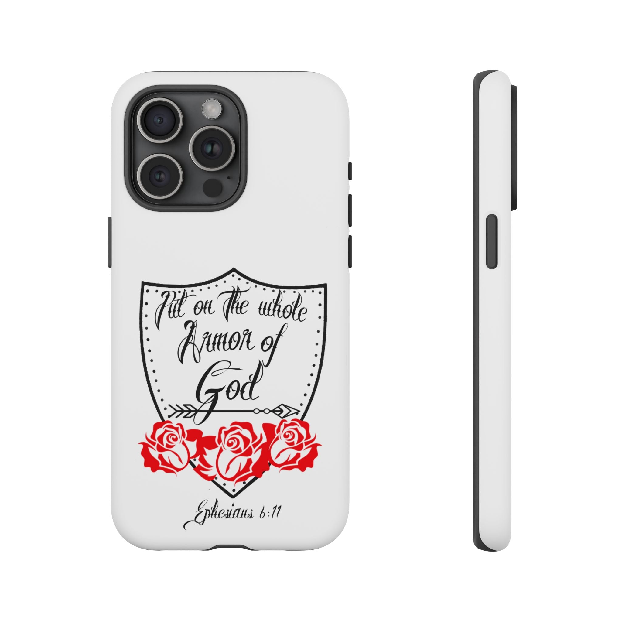 Armor of God Phone Case — Ephesians 6:11 Christian Floral Protective Cover