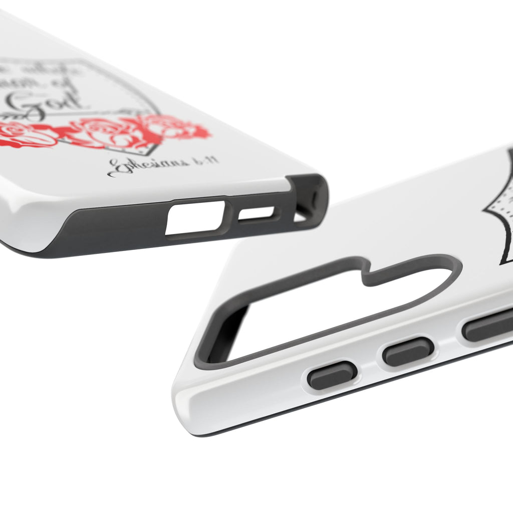 Armor of God Phone Case — Ephesians 6:11 Christian Floral Protective Cover
