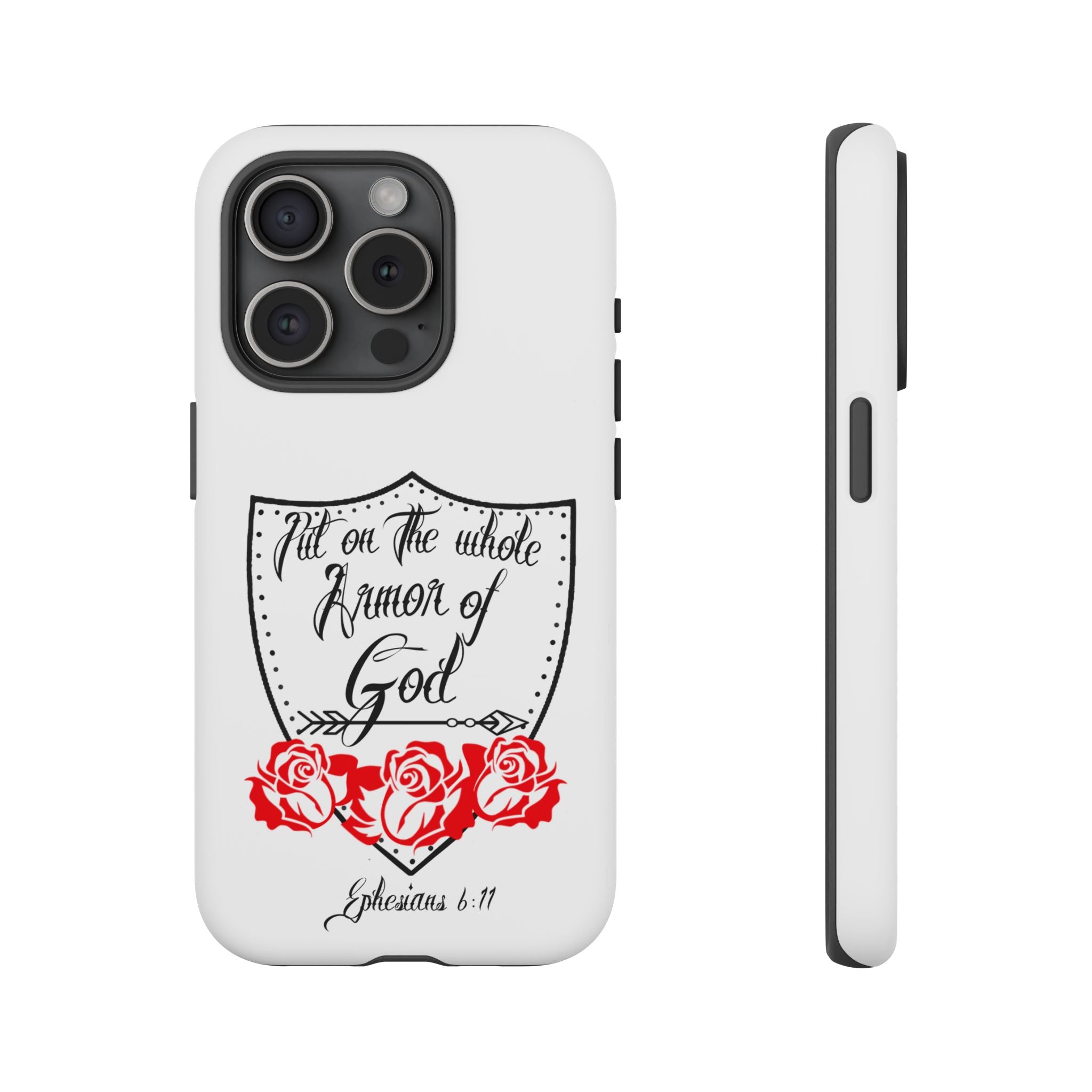 Armor of God Phone Case — Ephesians 6:11 Christian Floral Protective Cover