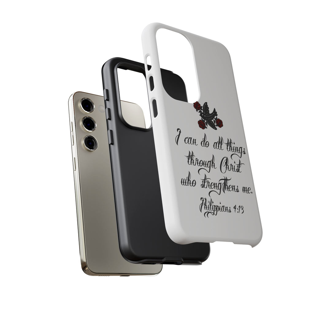Christian Phone Case — "I can do all things through Christ" (Philippians 4:13)