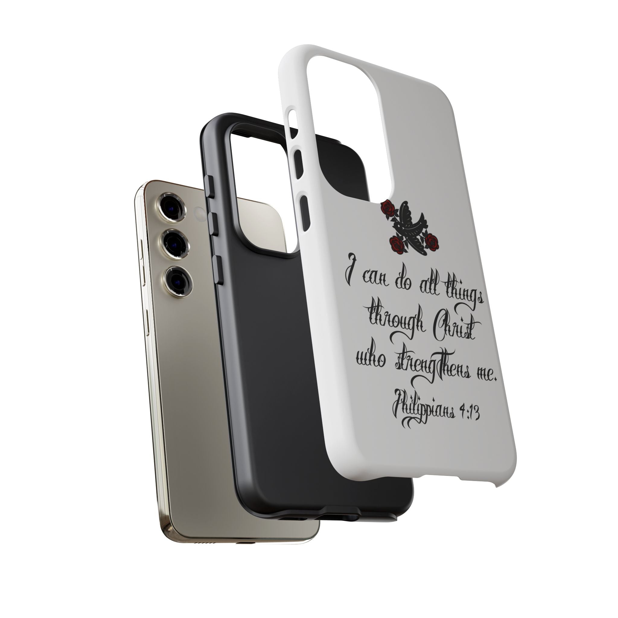 Christian Phone Case — "I can do all things through Christ" (Philippians 4:13)